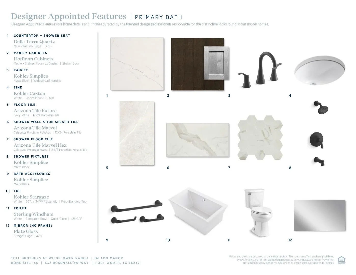 Wildflower Ranch Select- Primary Bath Selections