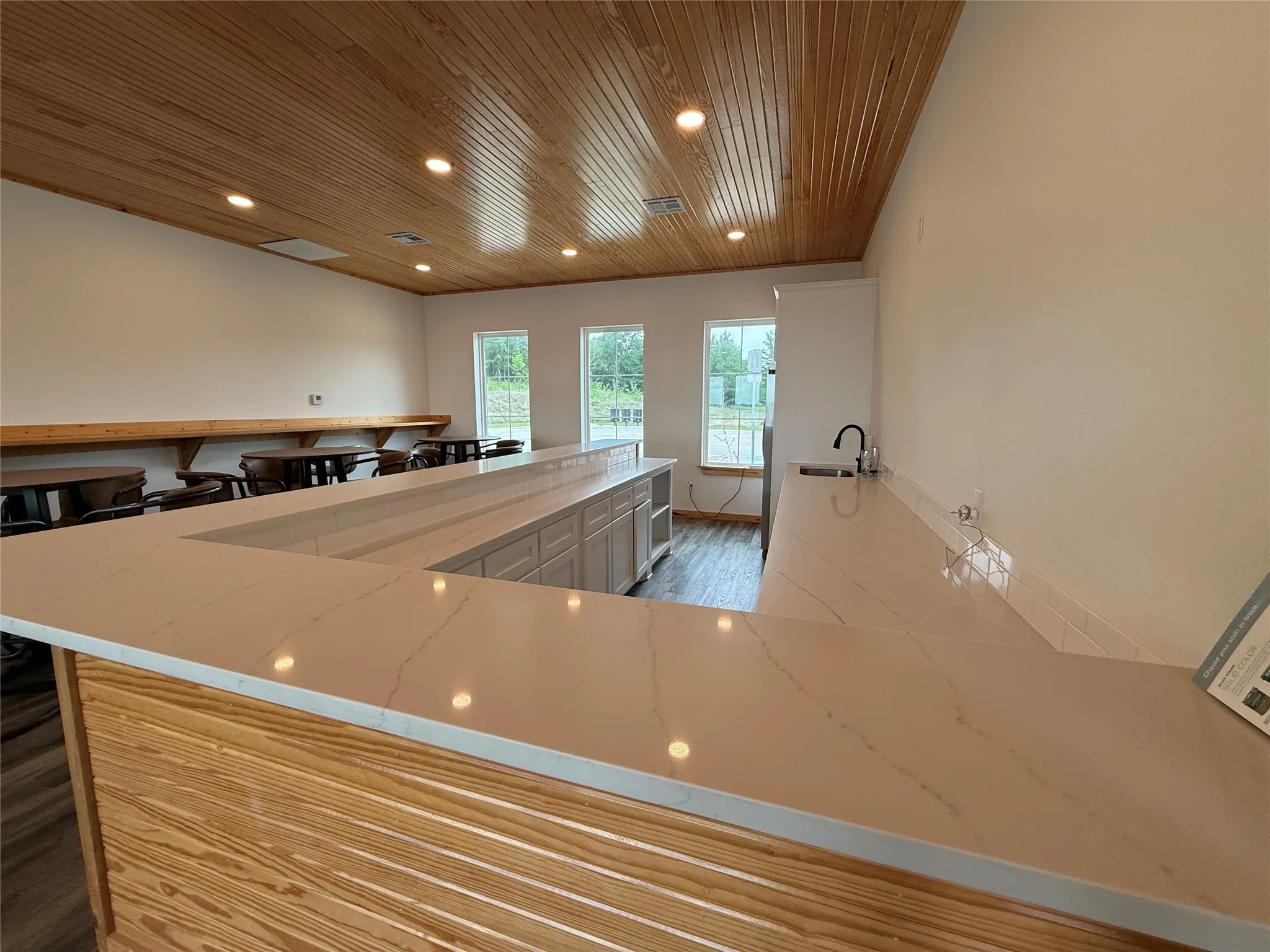 Kitchenette in clubhouse.