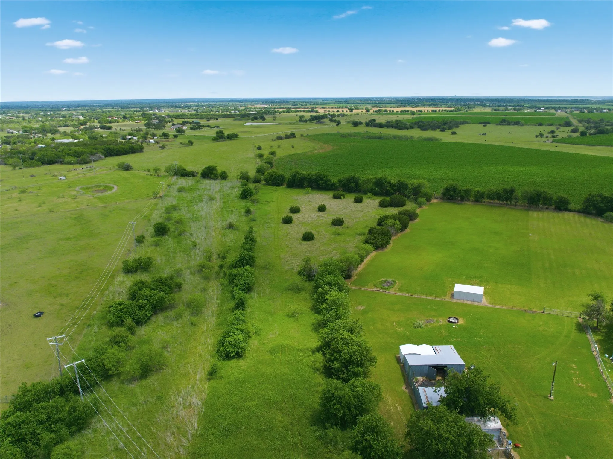Expansive green acreage with diverse vegetation