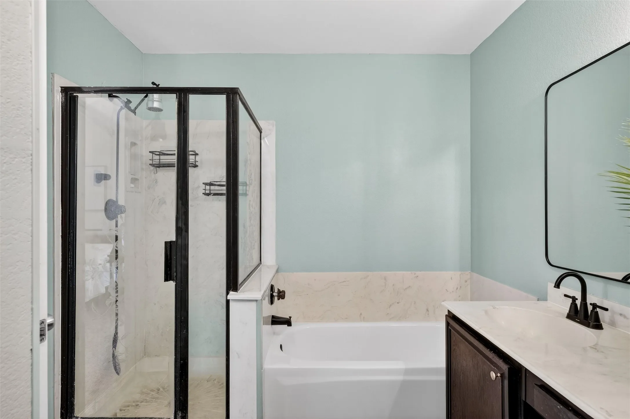 Garden tub and separate shower
