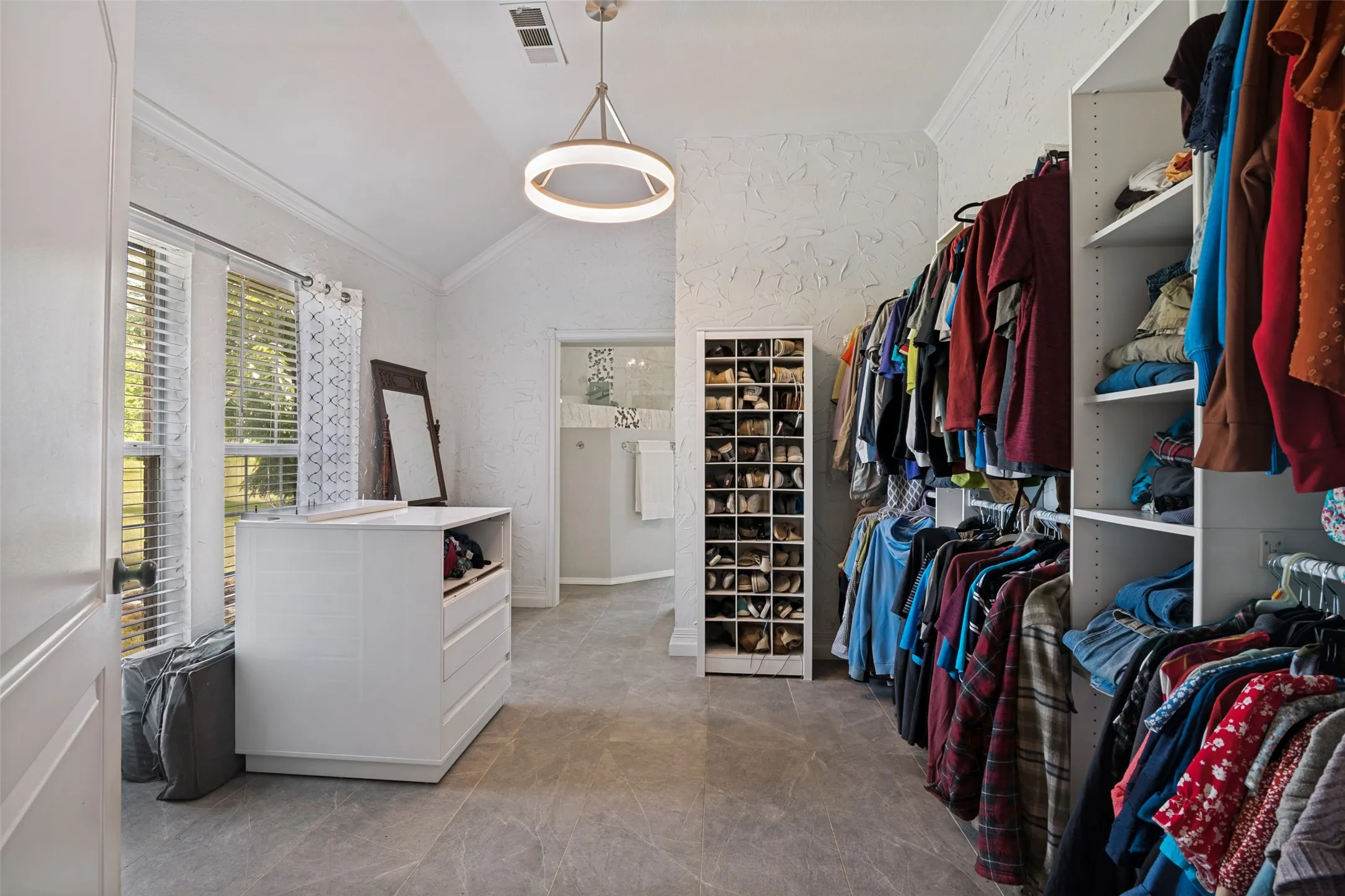 Primary closet is gigantic
