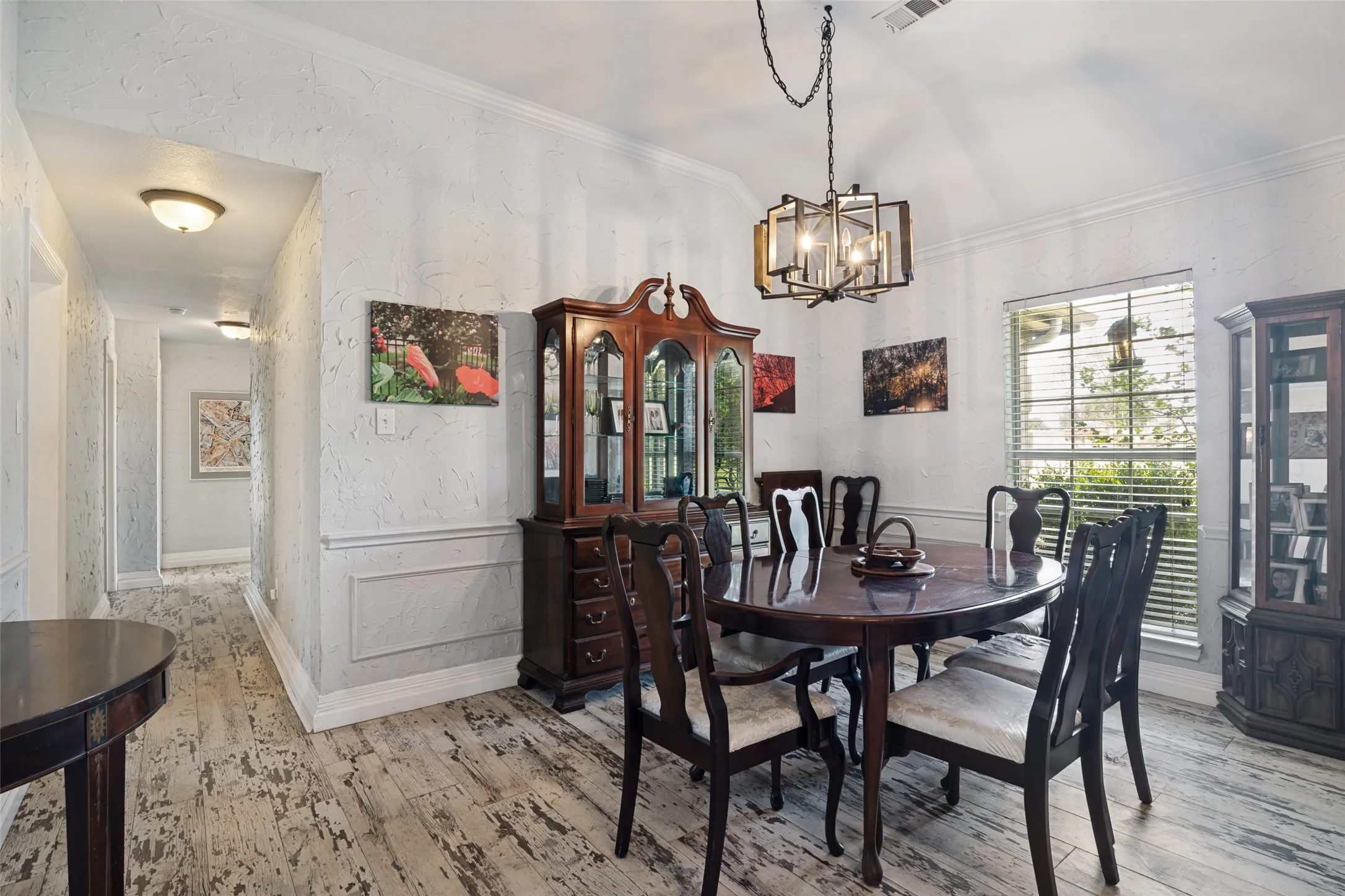 The pictures on the walls were taken at the property