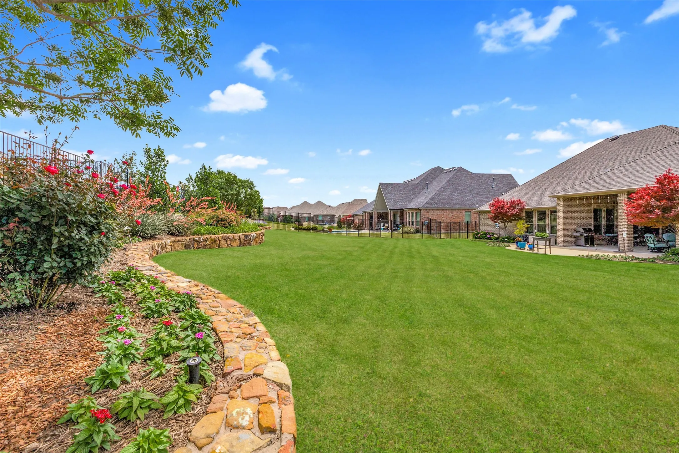 Exceptional landscaping that takes years to mature, with a yard to accommodate a large pool.