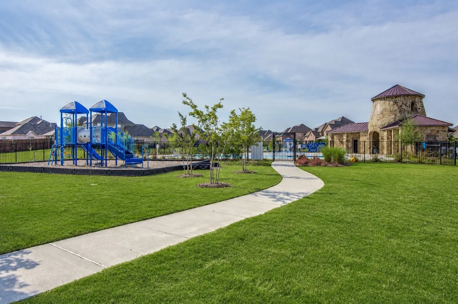 Breezy Hill community pool and playground, just minutes from 506 Life Spring.