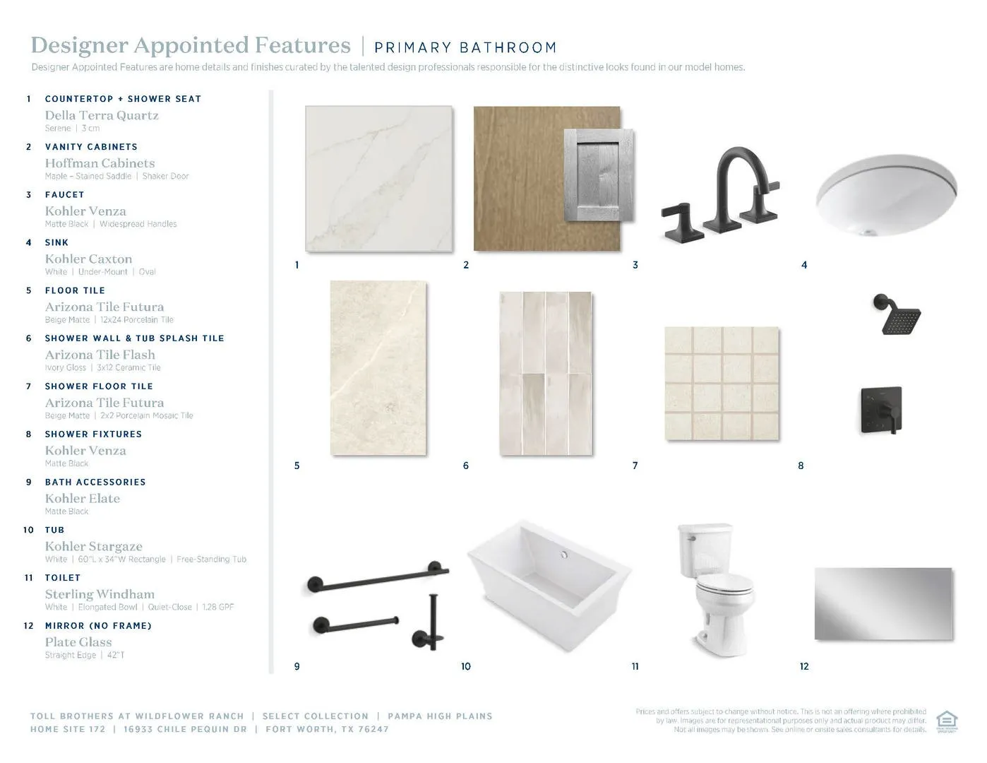 Wildflower Ranch Select-Primary Bath Selections