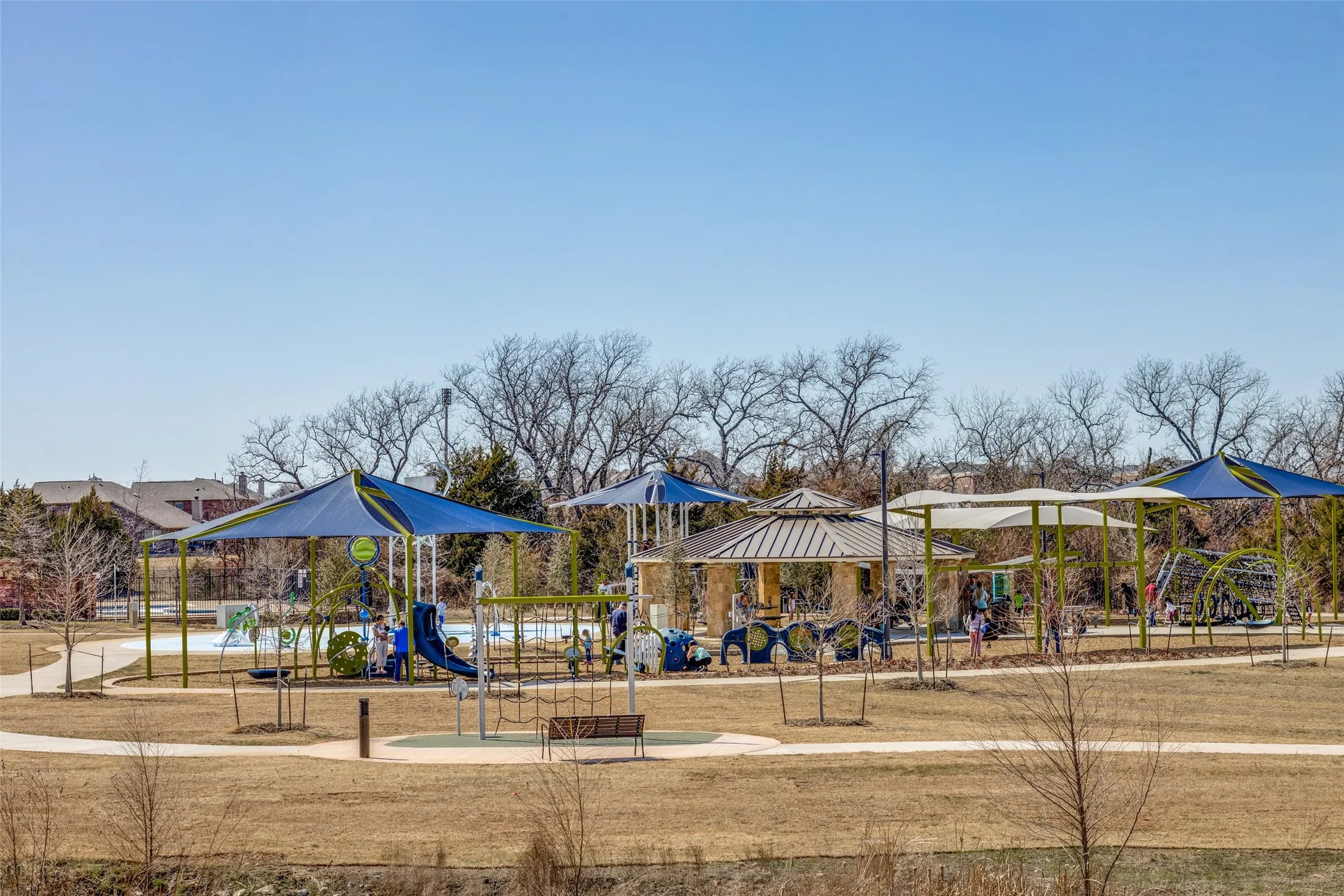 Several playgrounds in the community