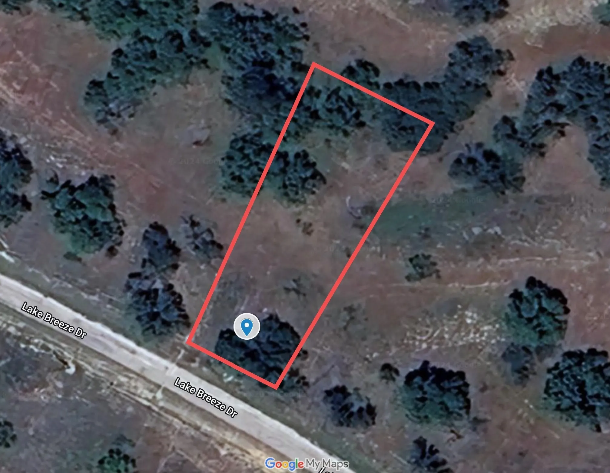 Aerial Map. Outlining the property boundaries and surrounding geographic features