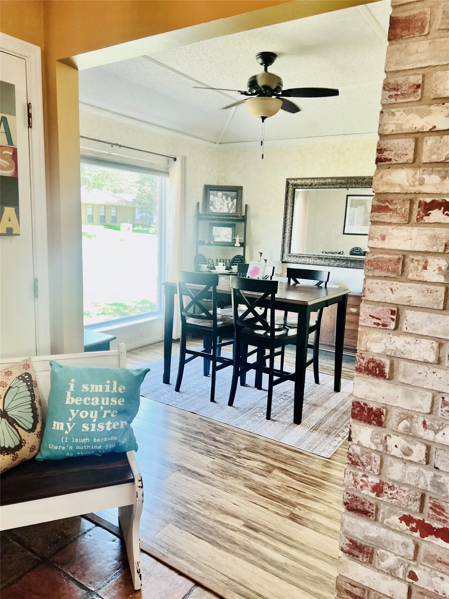 View from foyer to Dining Room