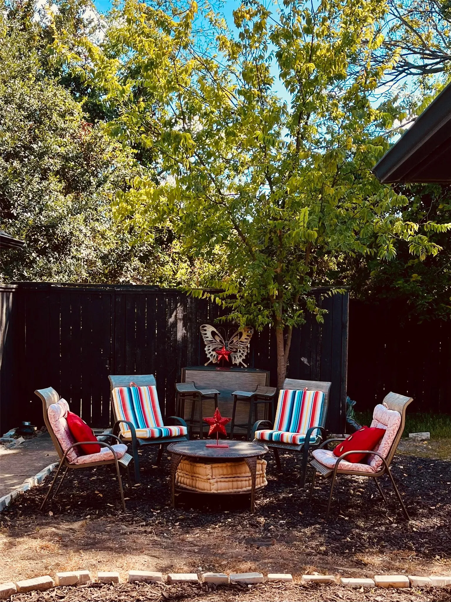Large private backyard