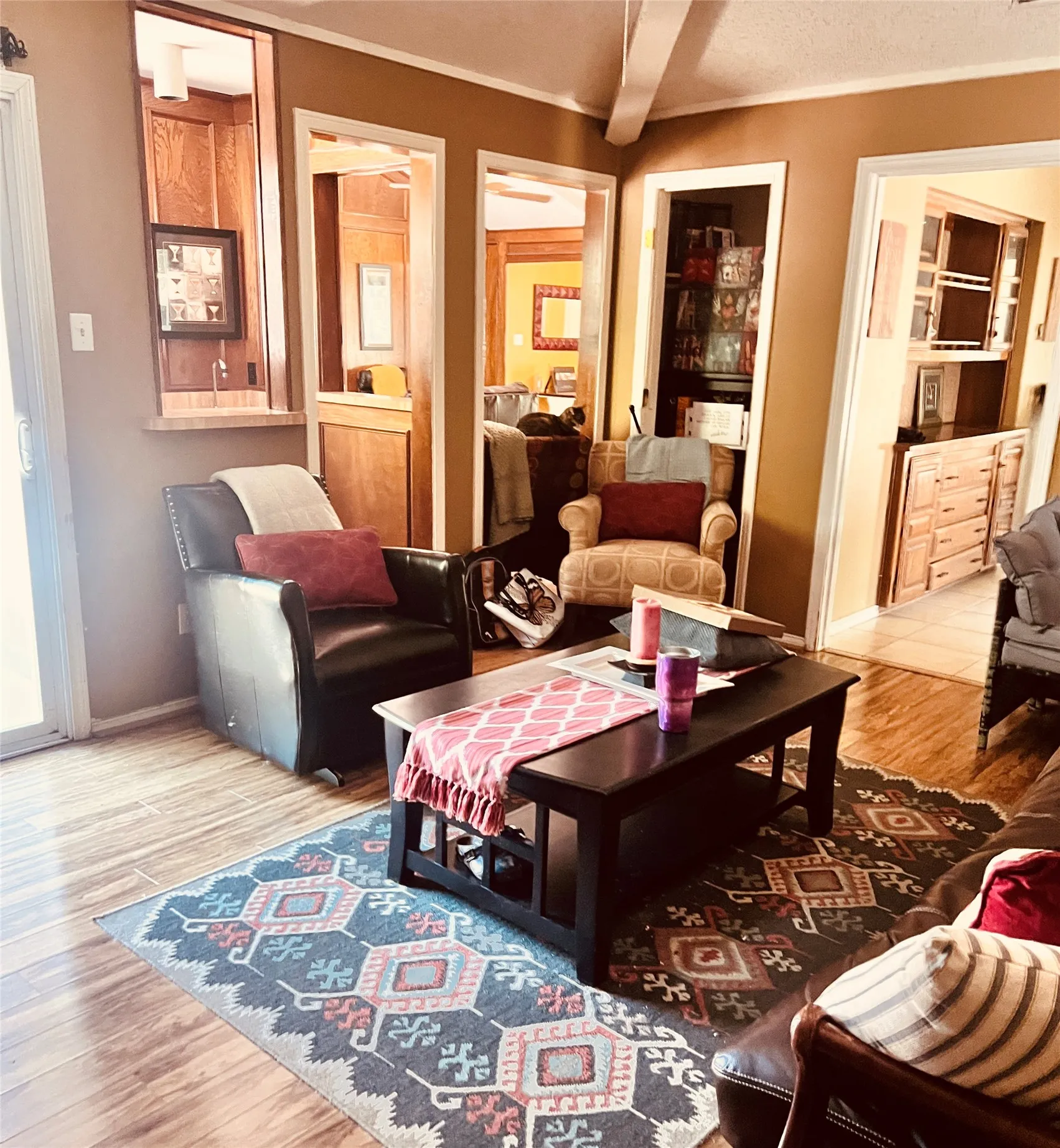 Second Living Area with wet bar and half bathroom