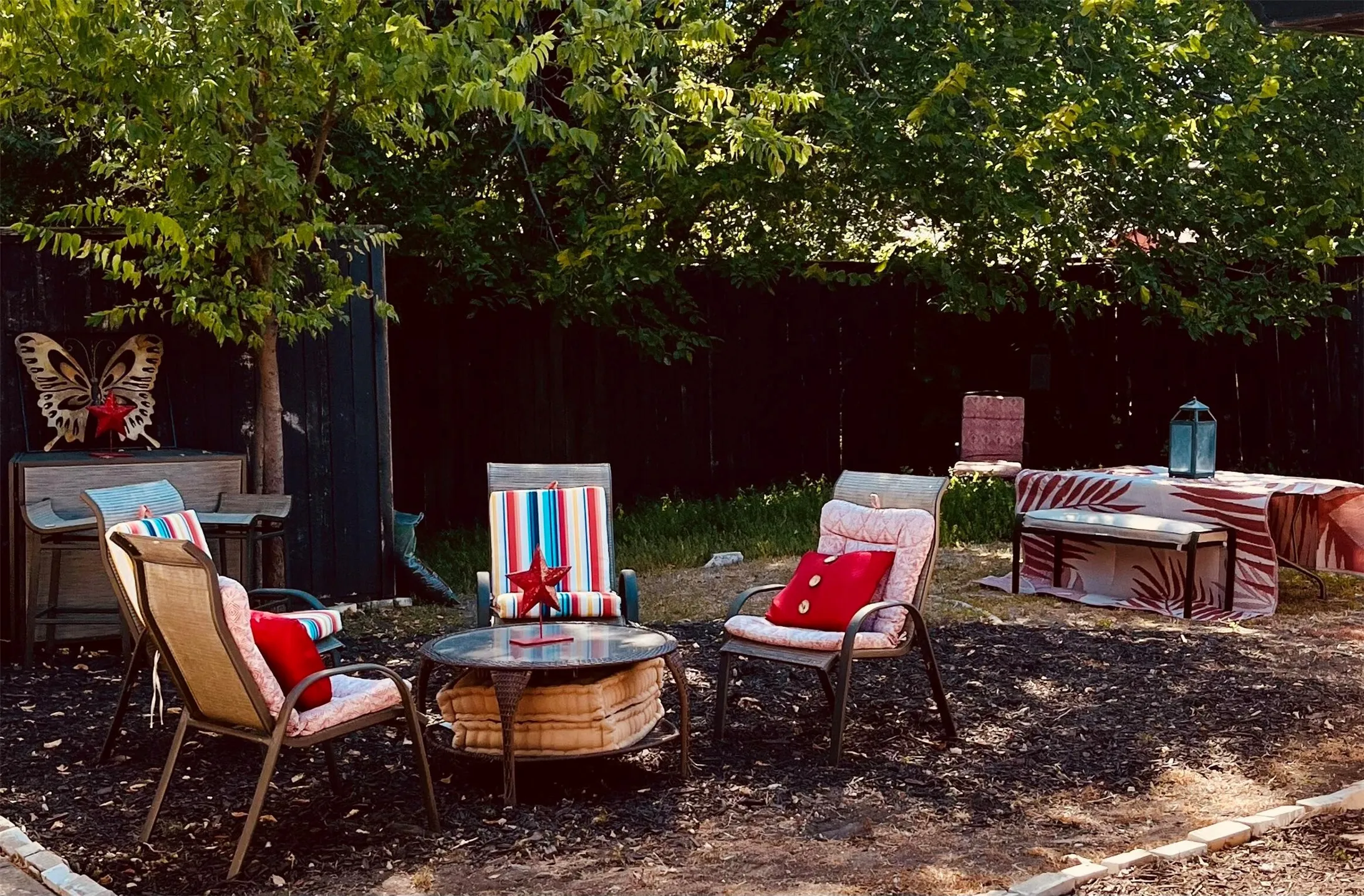 Large private backyard
