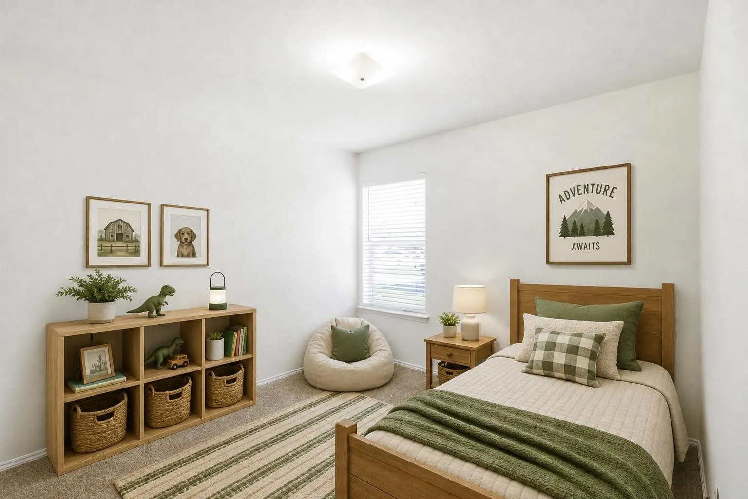 Virtually staged to demonstrate use of space