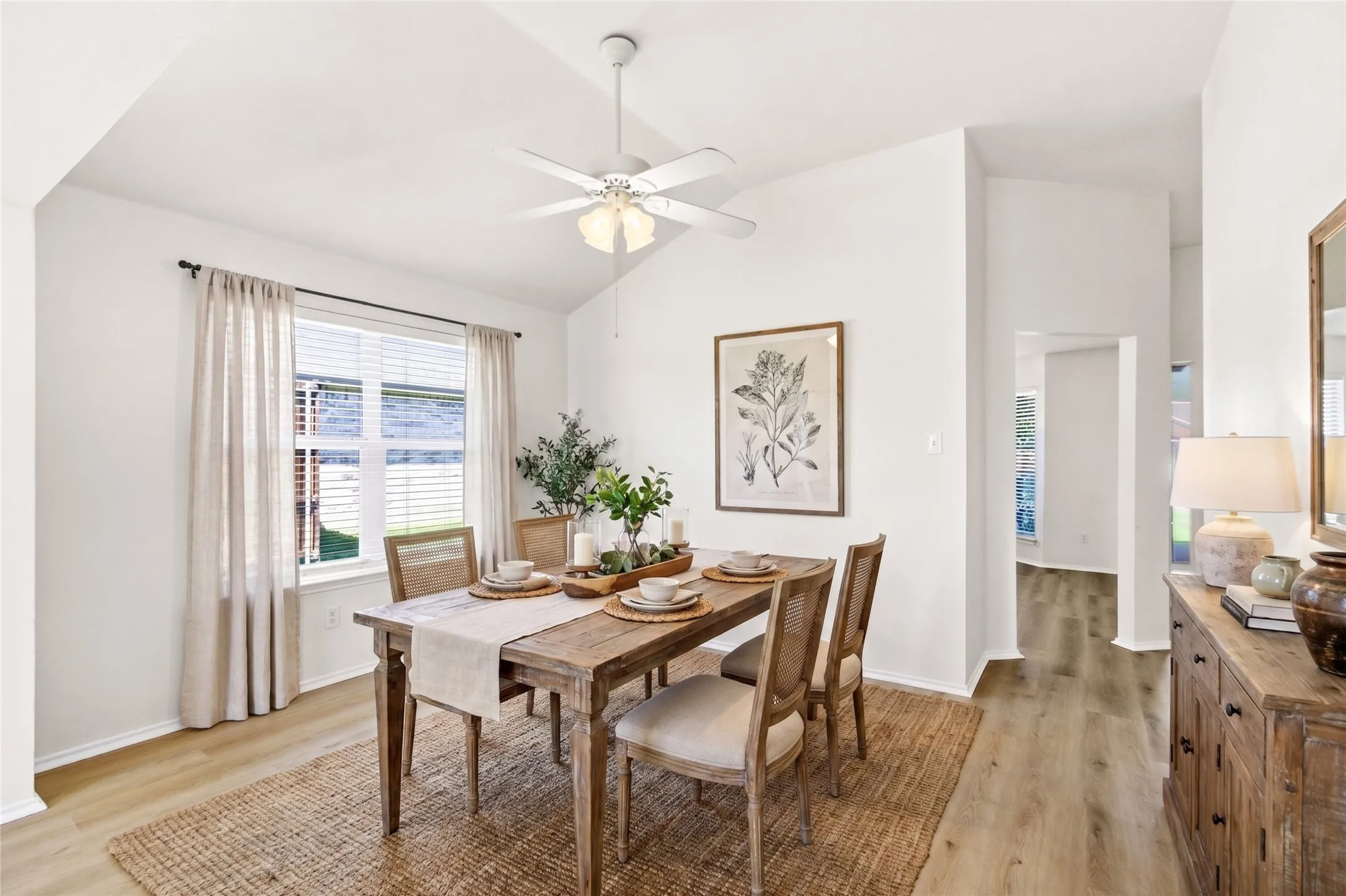 Virtually staged to demonstrate use of space