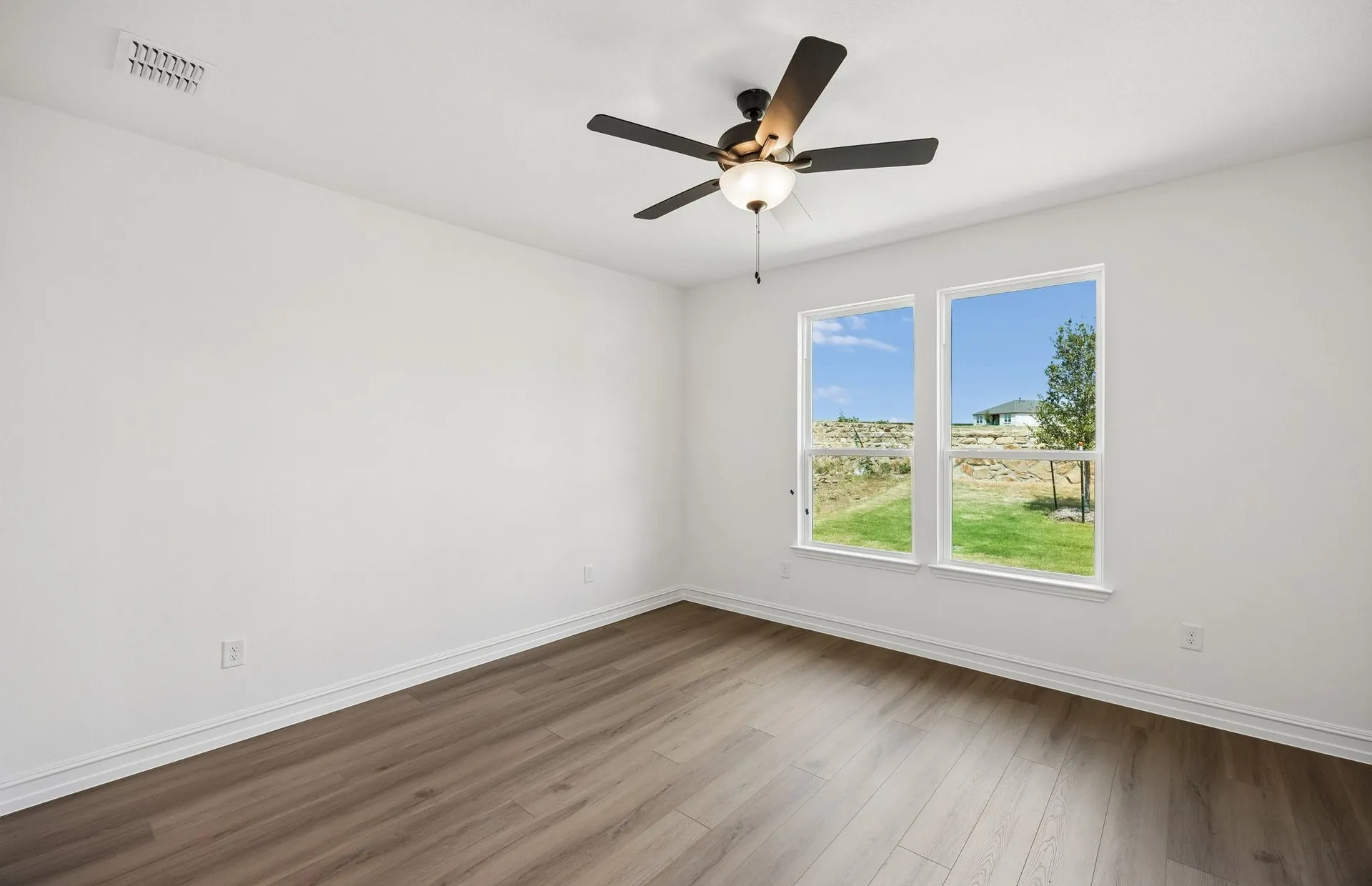 Spacious primary bedroom