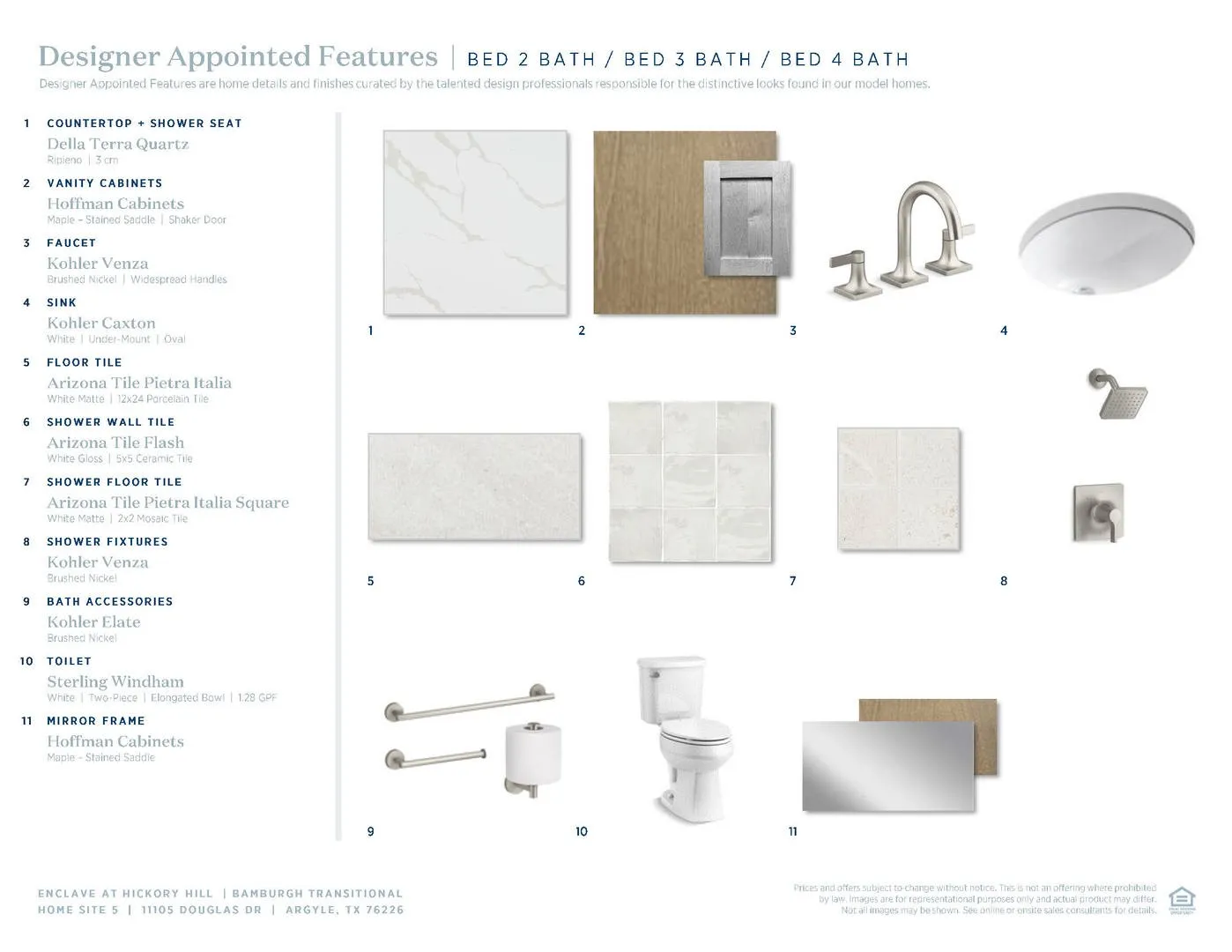  Bed 4 Bath Selections
