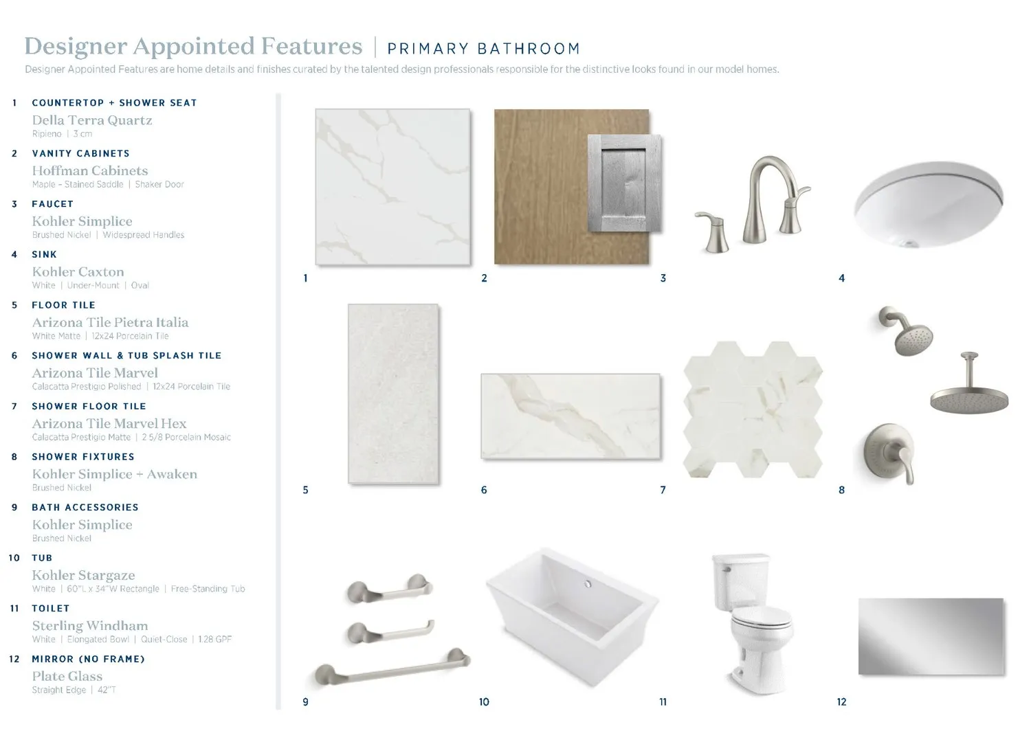 Pampa Classic-Primary Bath Selections