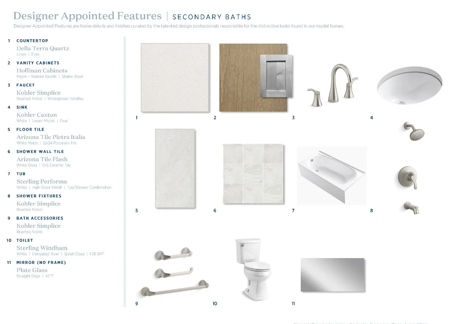 Pampa Classic-Secondary Baths Selections