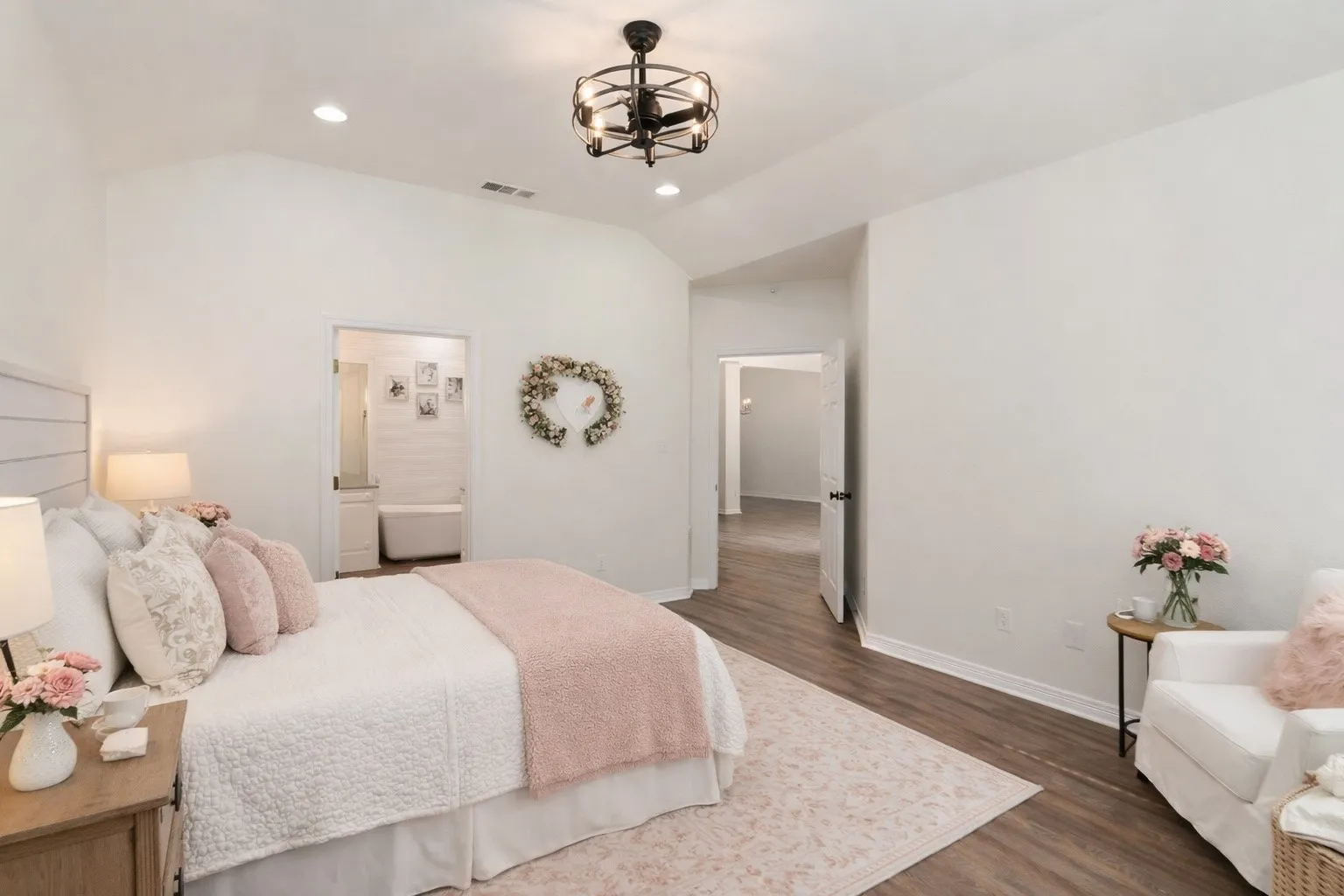 Primary Suite with high ceiling