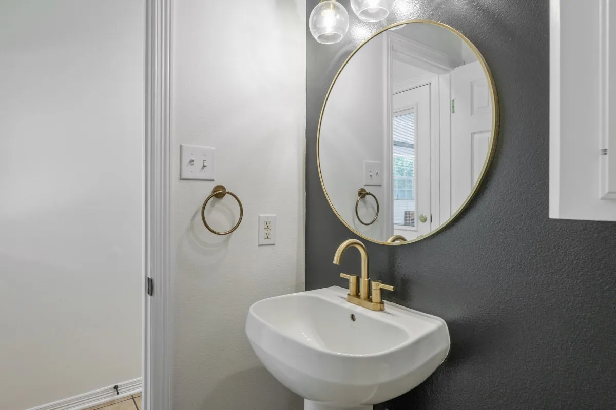 Half bath near kitchen.