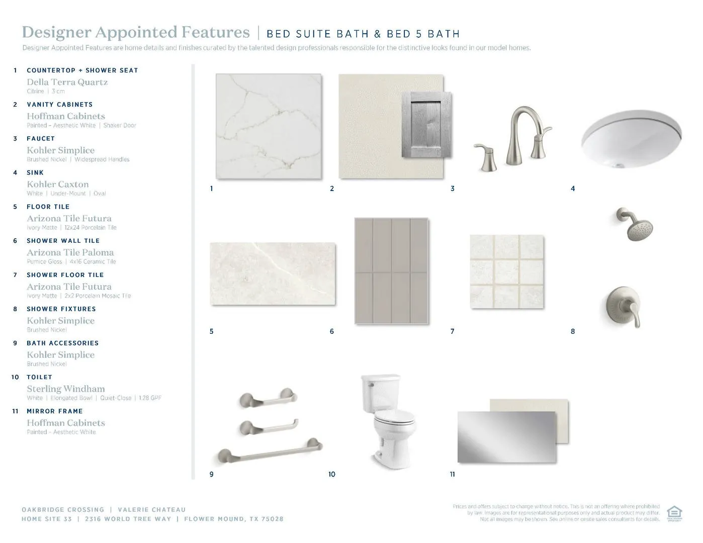 Valerie Chateau-Bed Suite Bath & Bed 5 Bath Selections