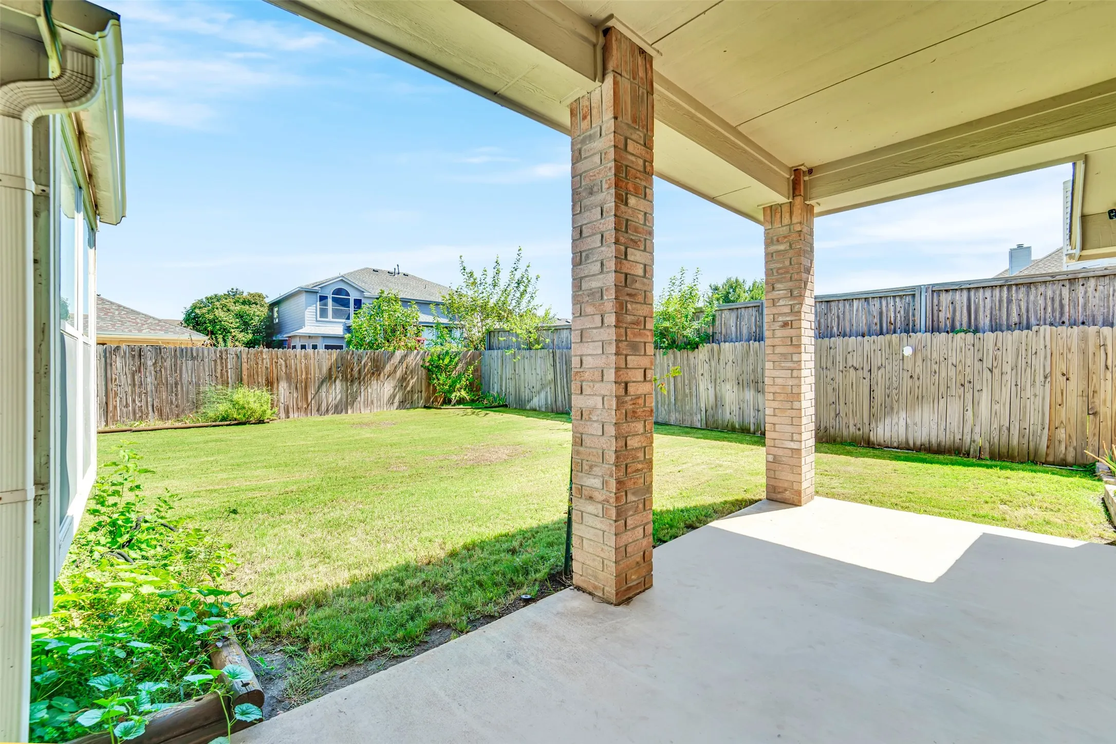 Covered back Patio space