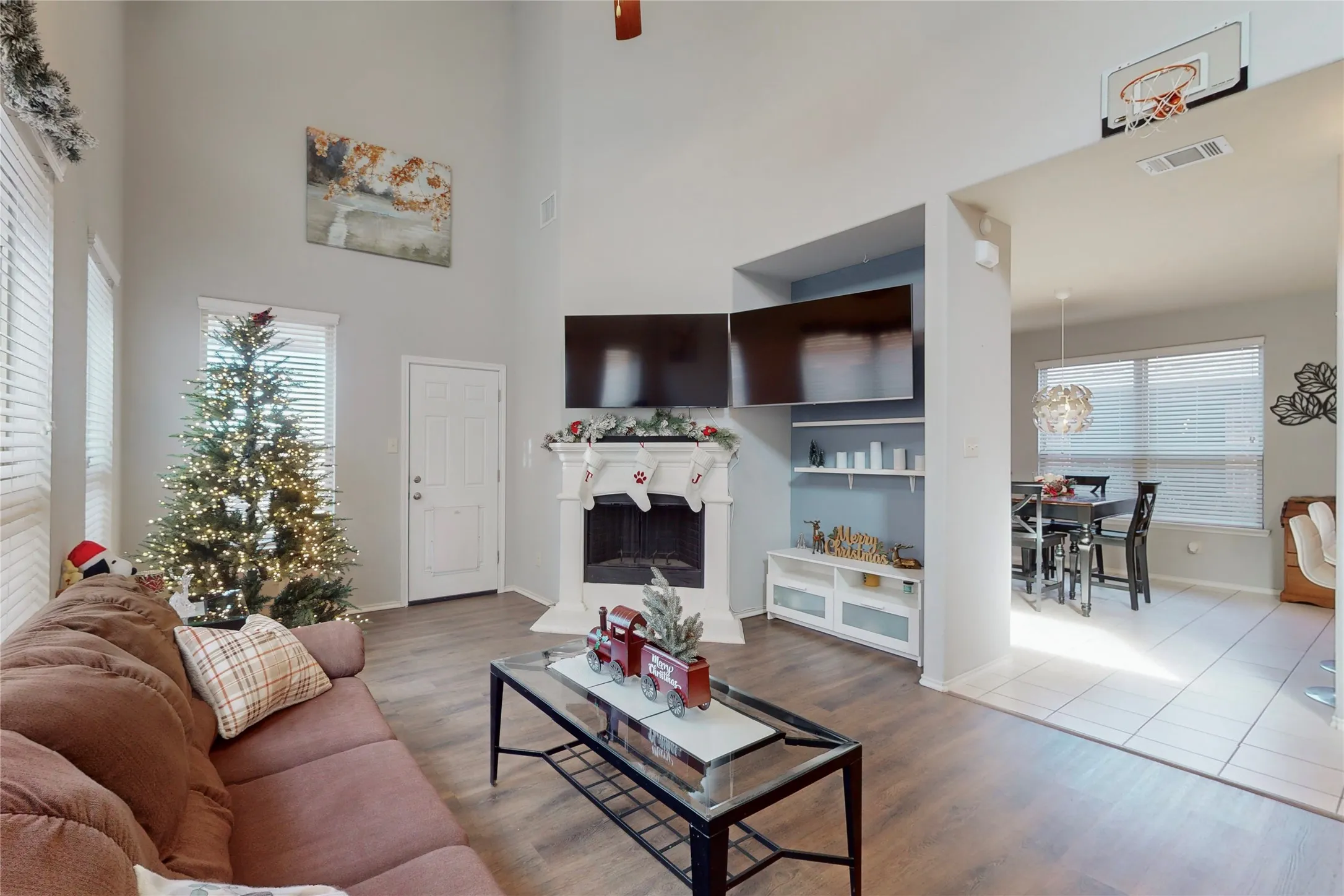 Snuggle up by the fire.
