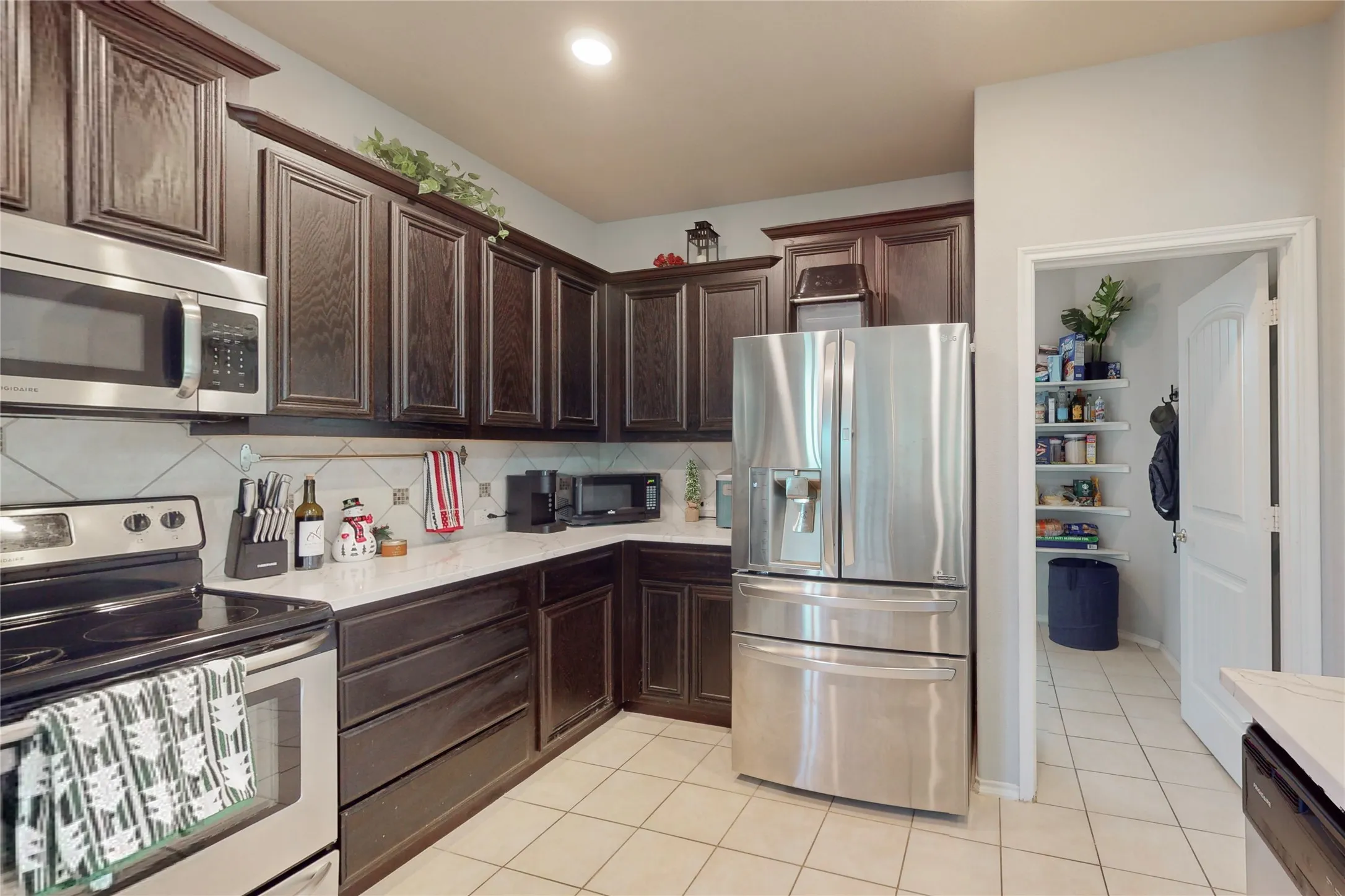 Huge walk-in pantry.