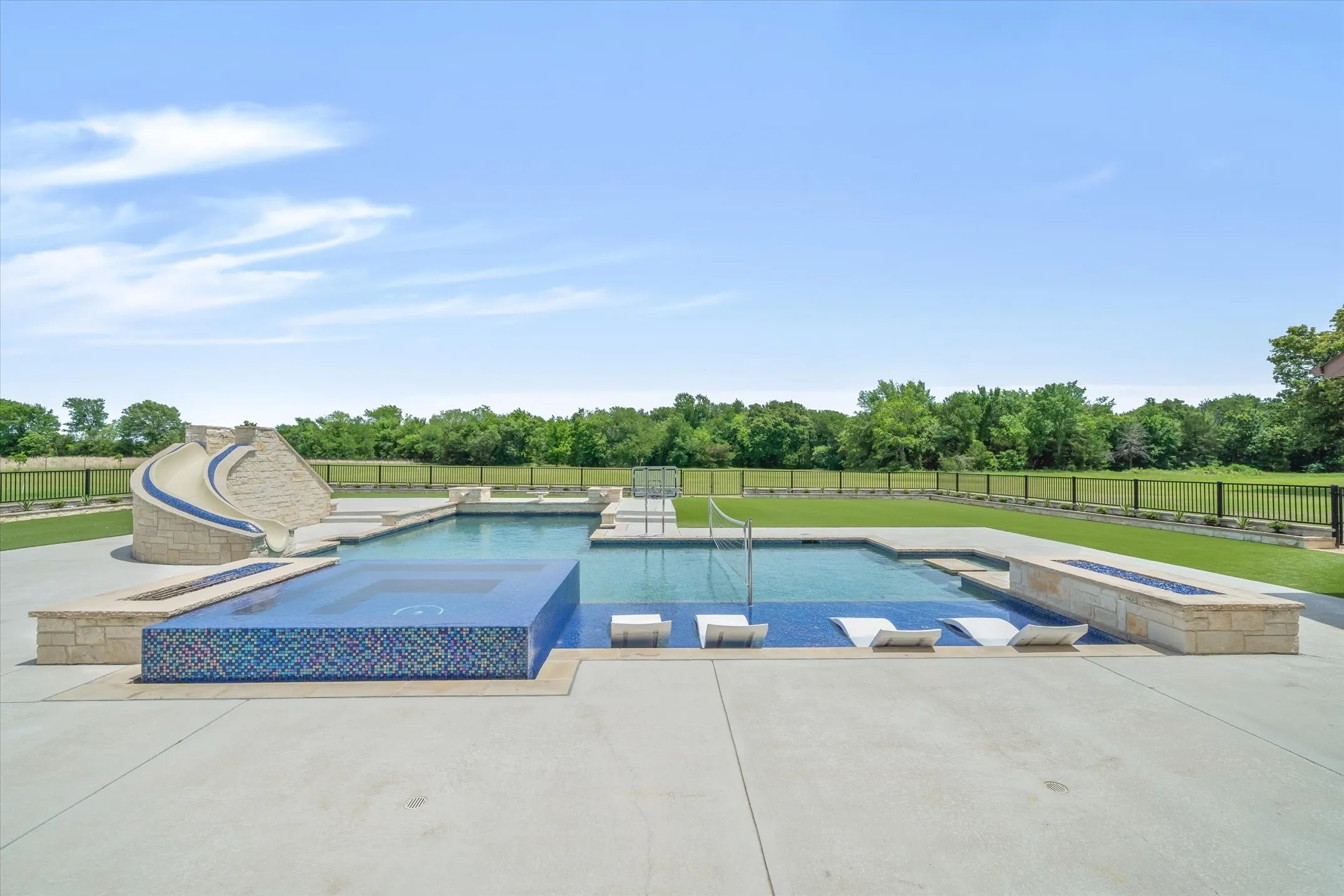 Dreamy pool with a slide!