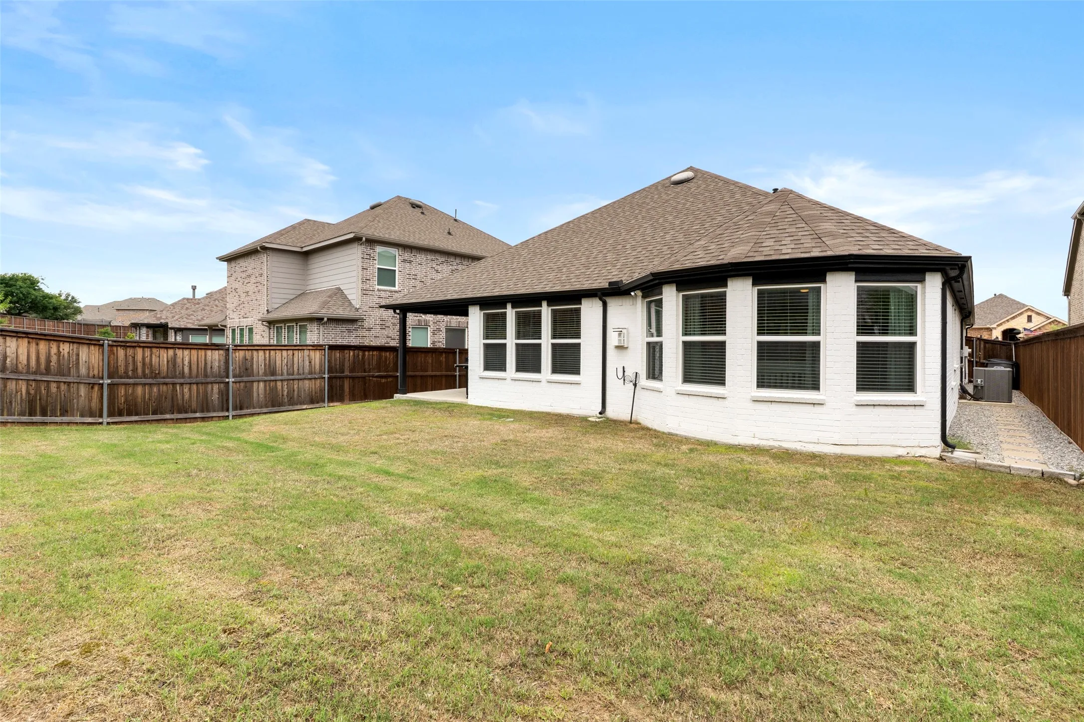 Grassy backyard