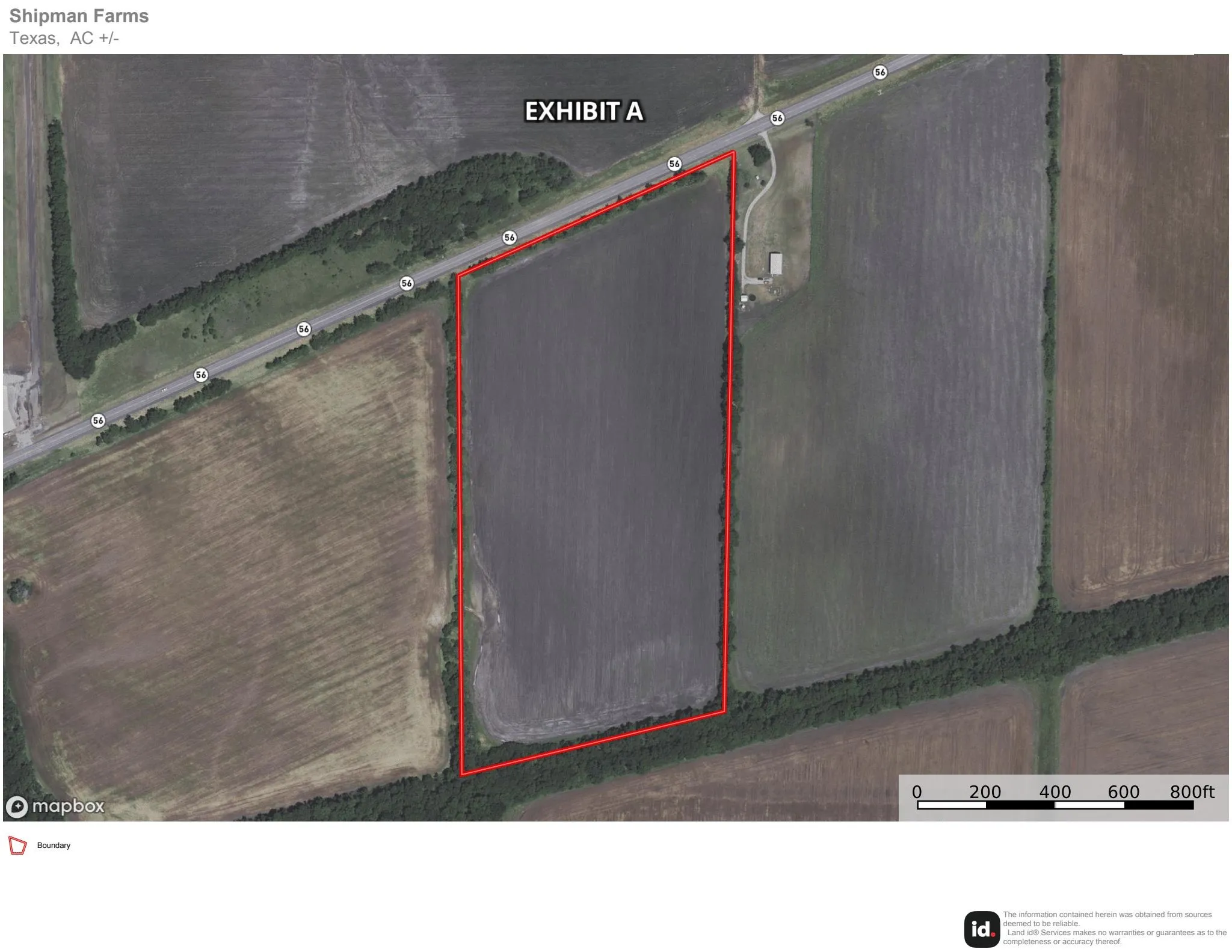 Exhibit A. Delineating the boundaries of the property