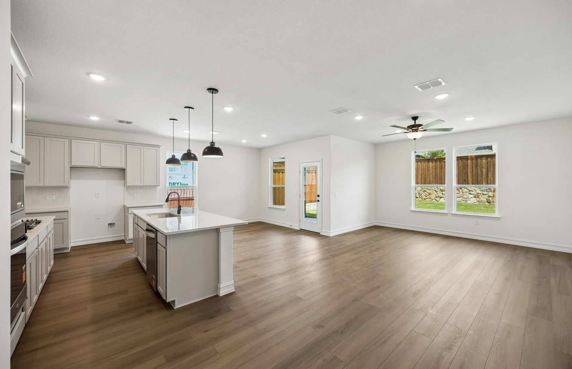 Open concept plan throughout home