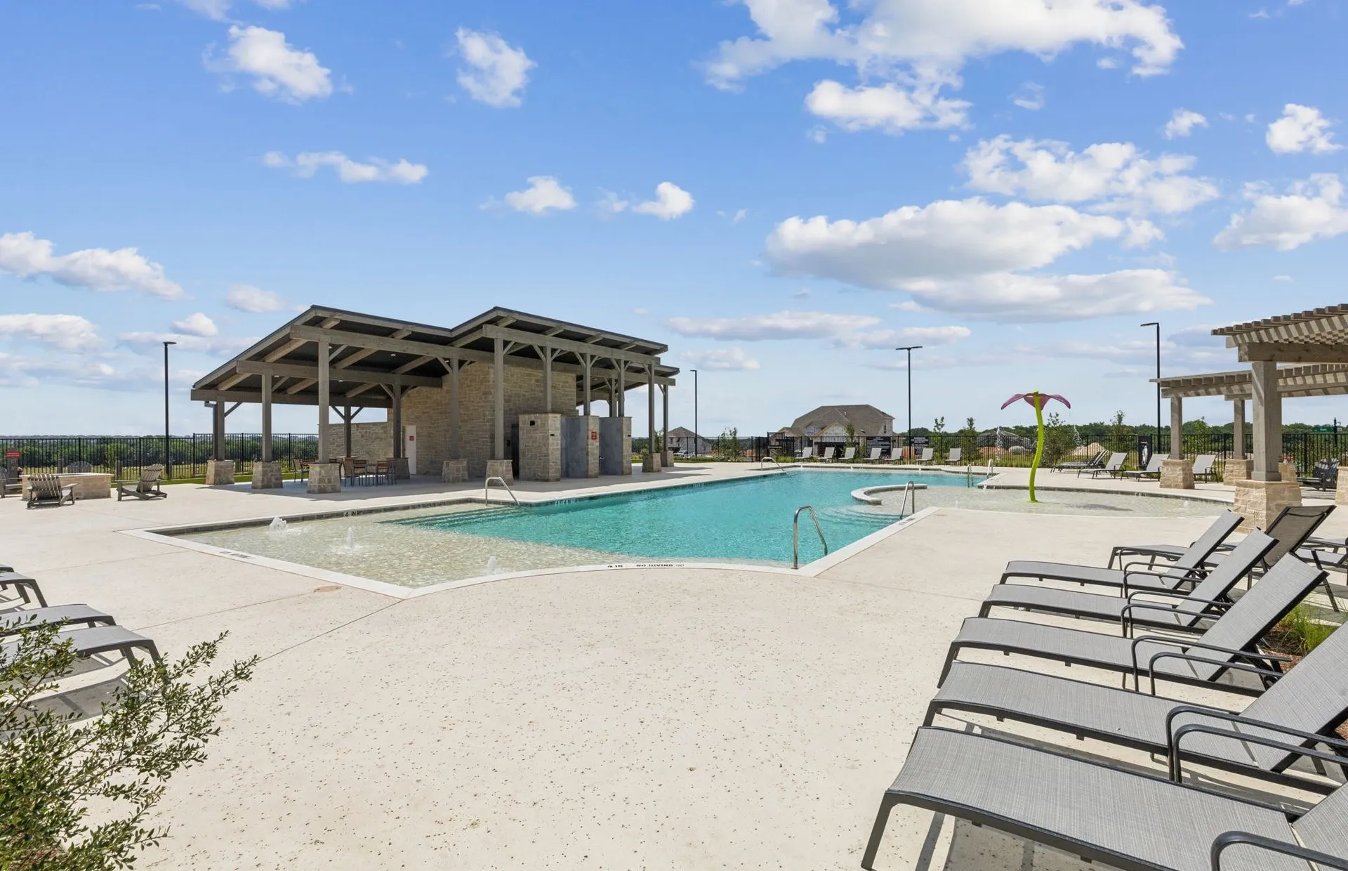 Sparkling Pool and fountains