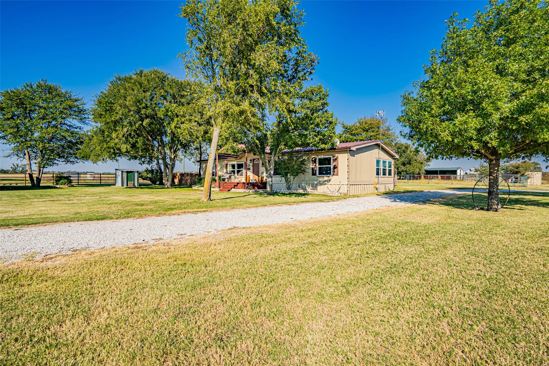View of yard with driveway.
