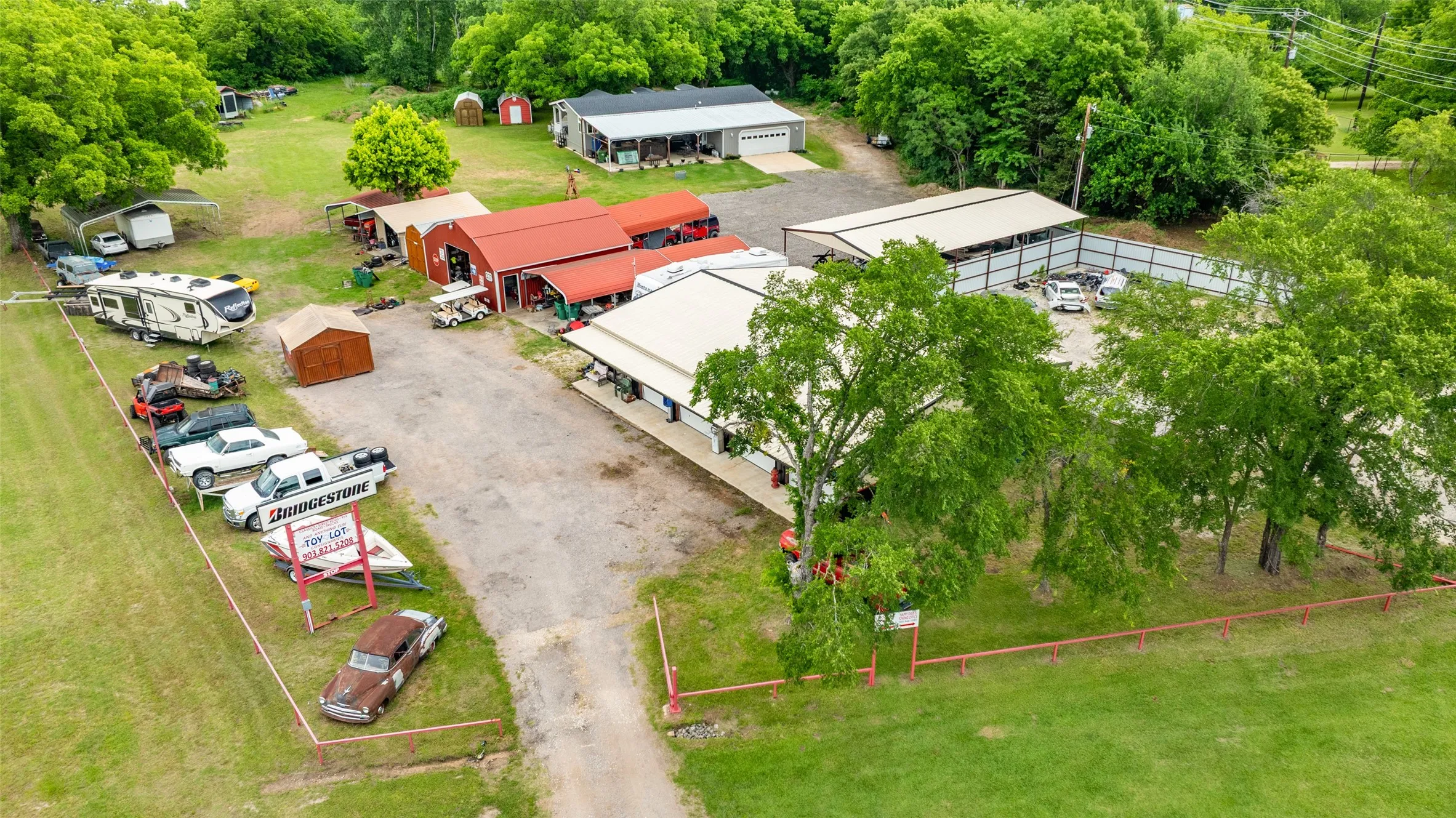 Front aerial driveway from Shawnee Trail