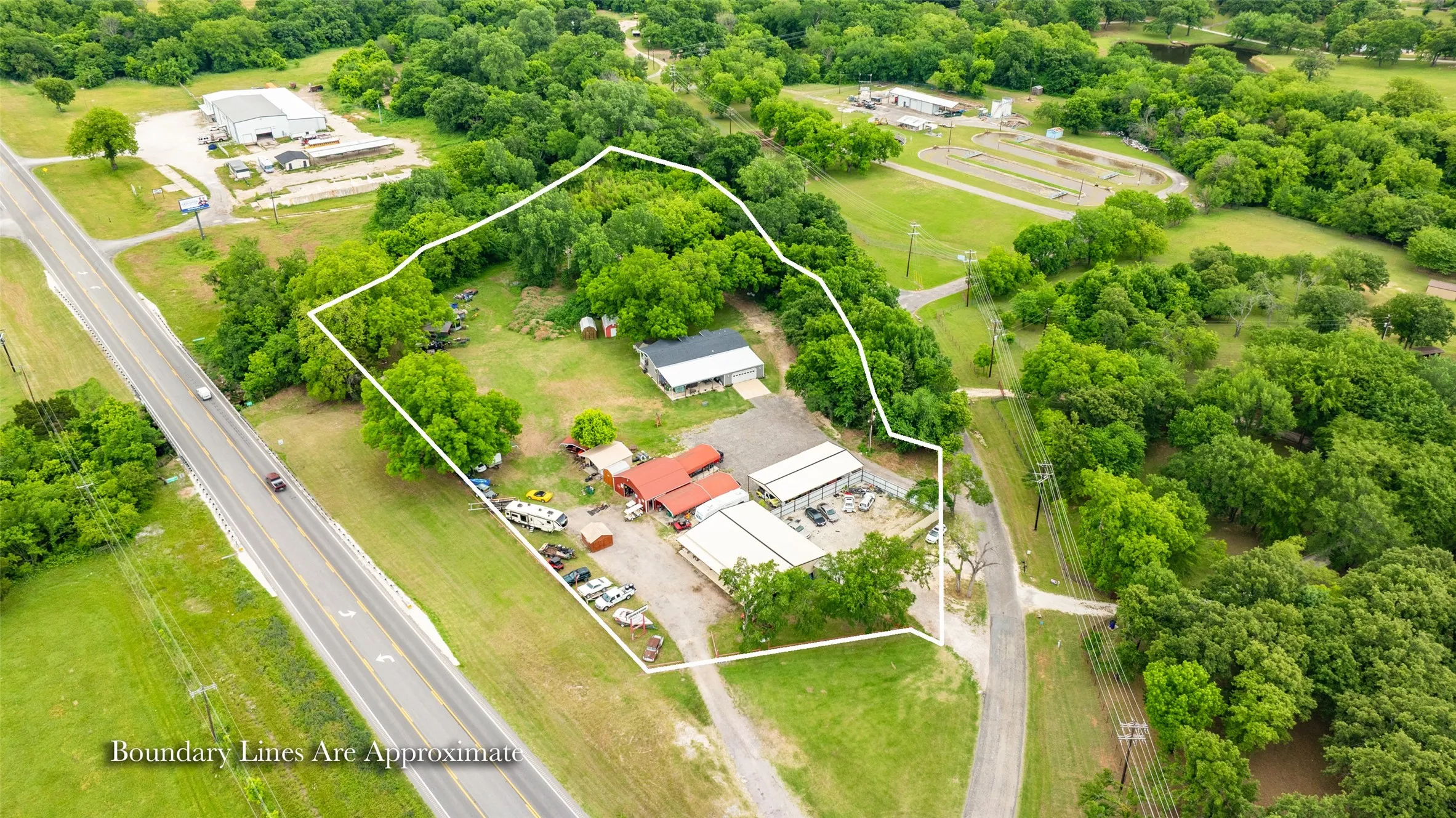 Aerial view from Hwy. 377 and Shawnee Trail