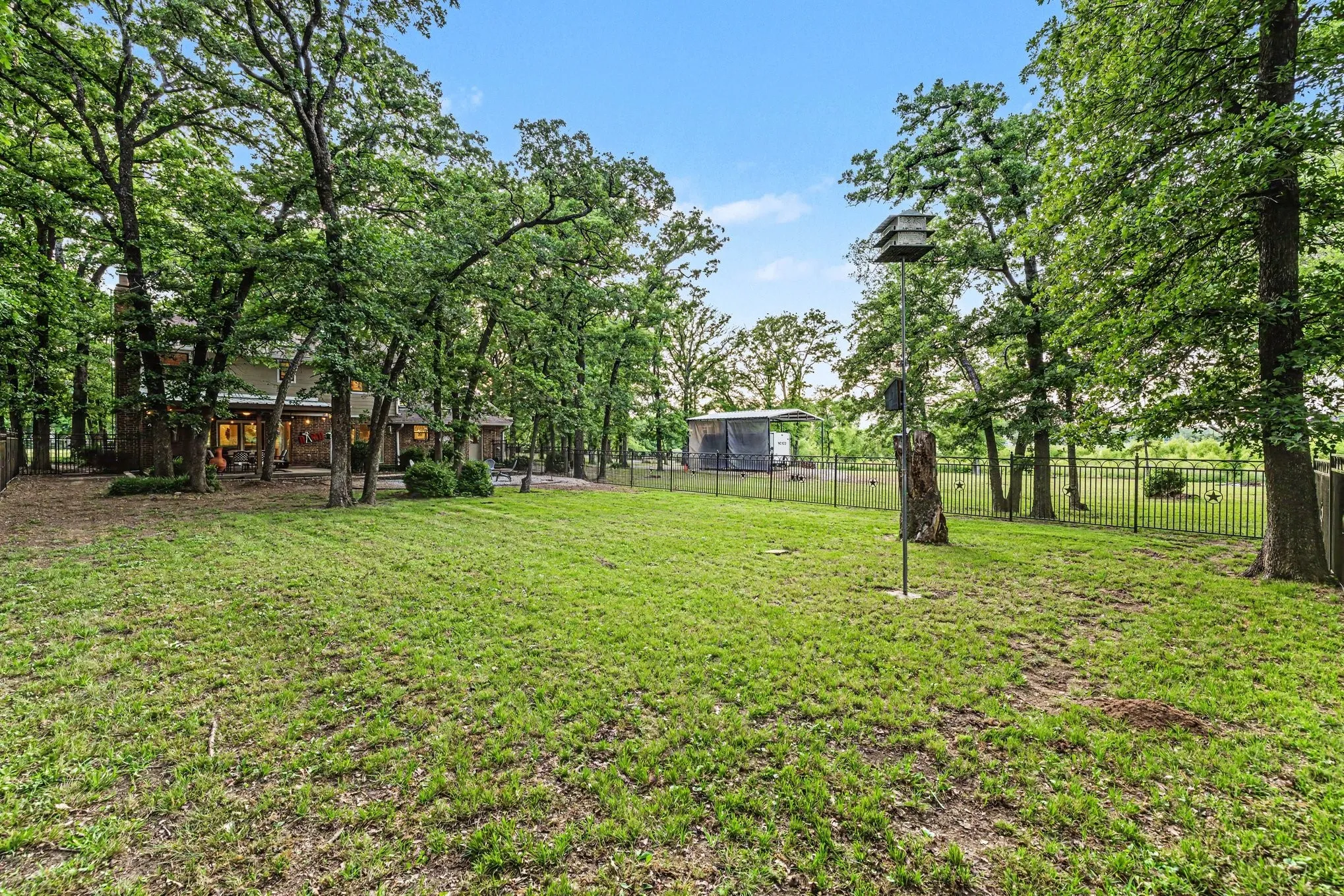 large fenced area