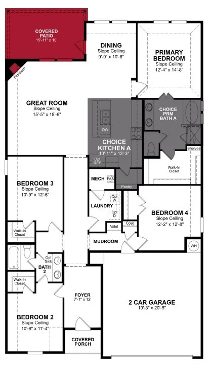 Beazer Homes Villages of Hurricane Creek Teton Floorplan.