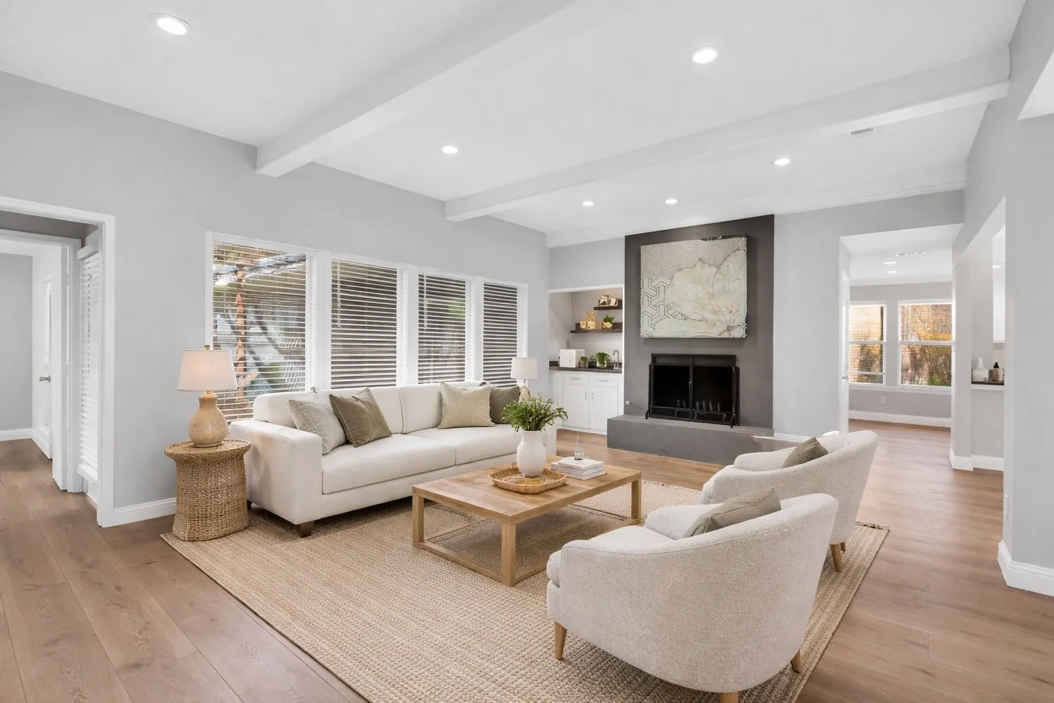Light, bright and open.  Virtually staged
