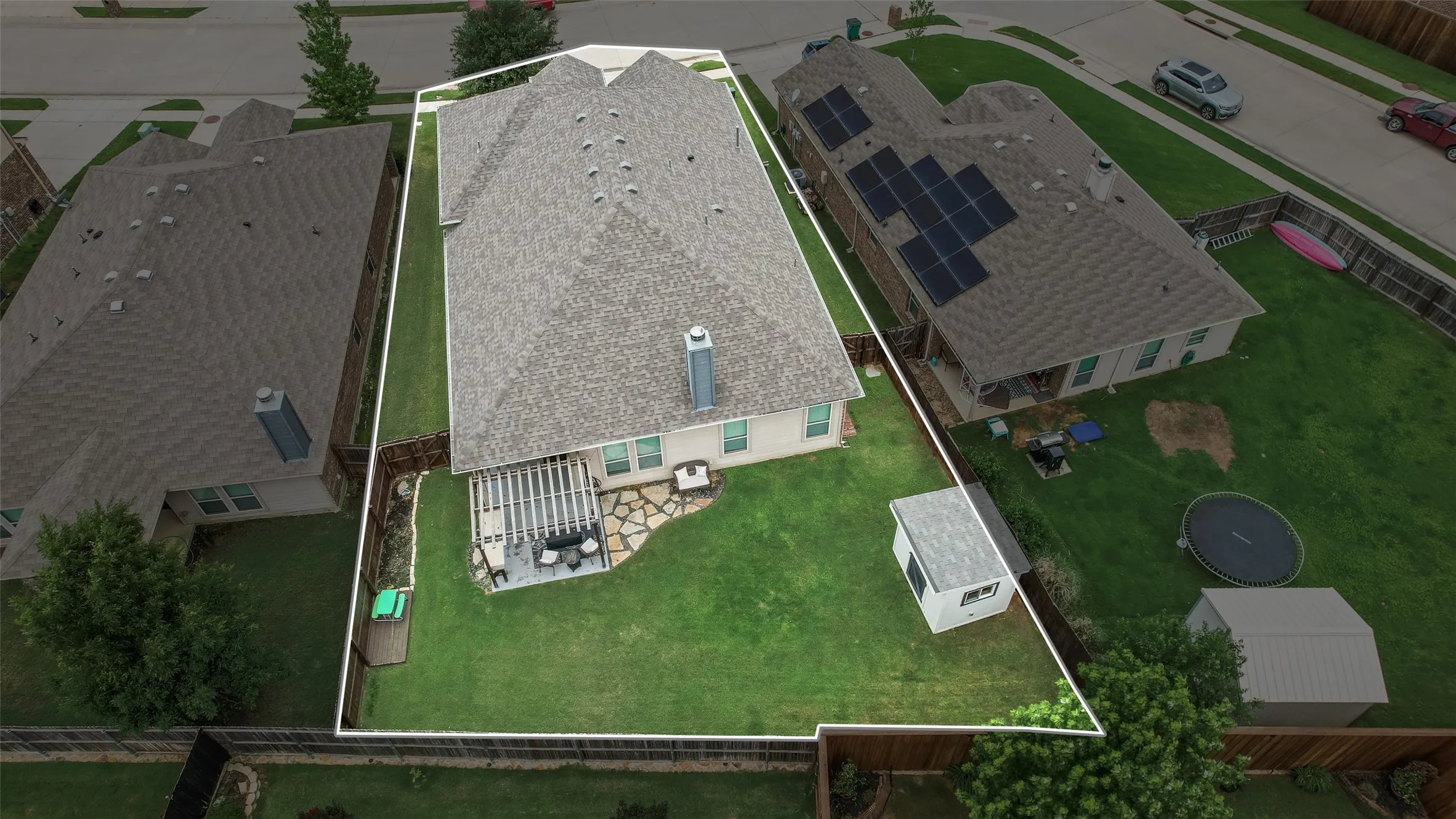 Aerial lot view