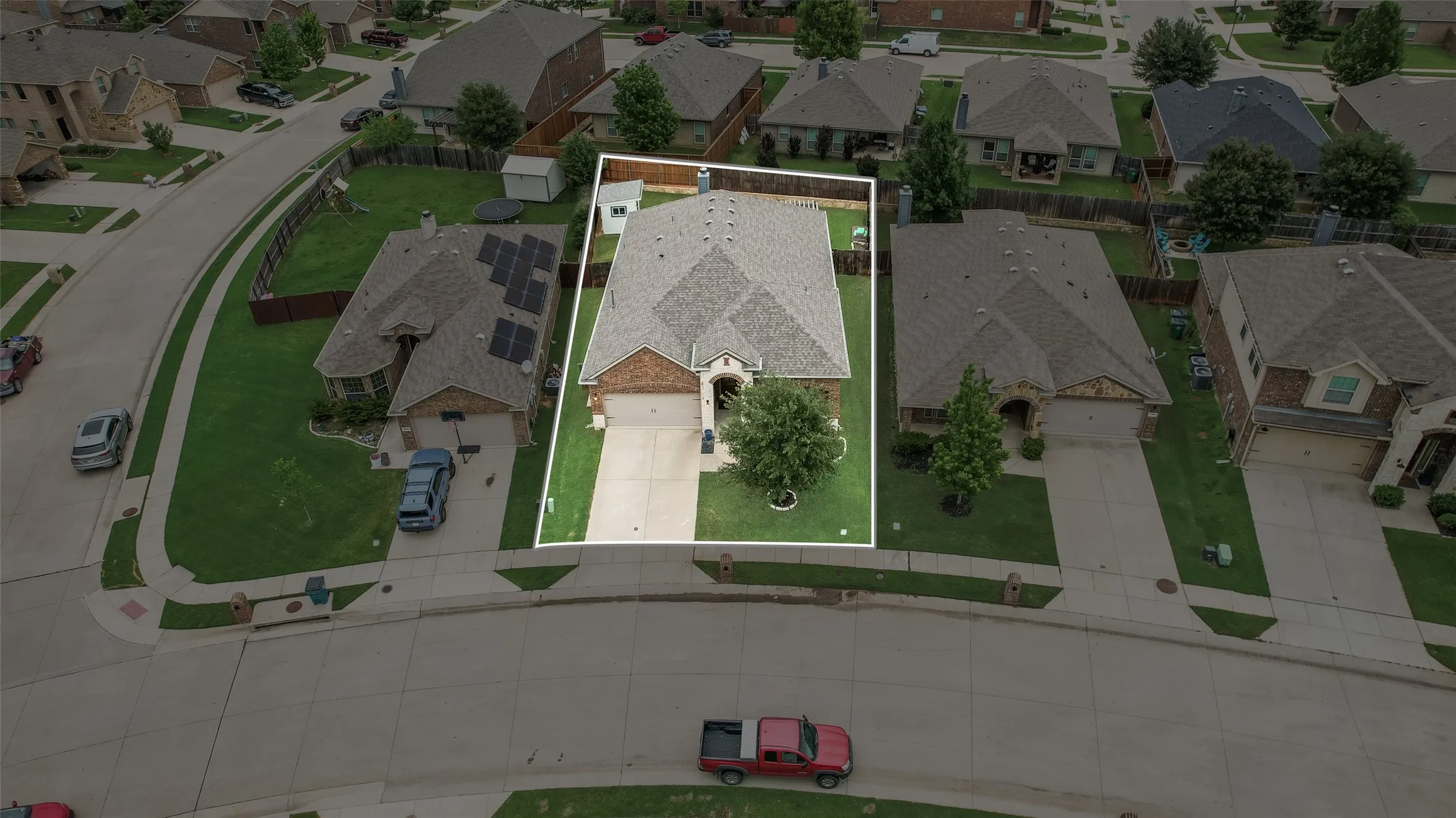Aerial lot view