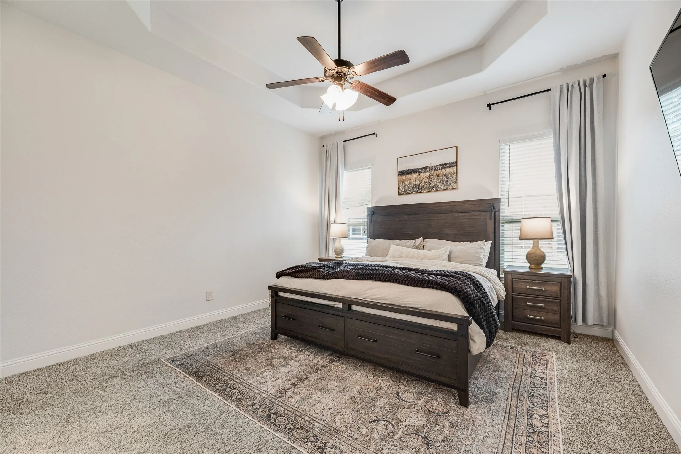 Spacious primary bedroom on it's own wing