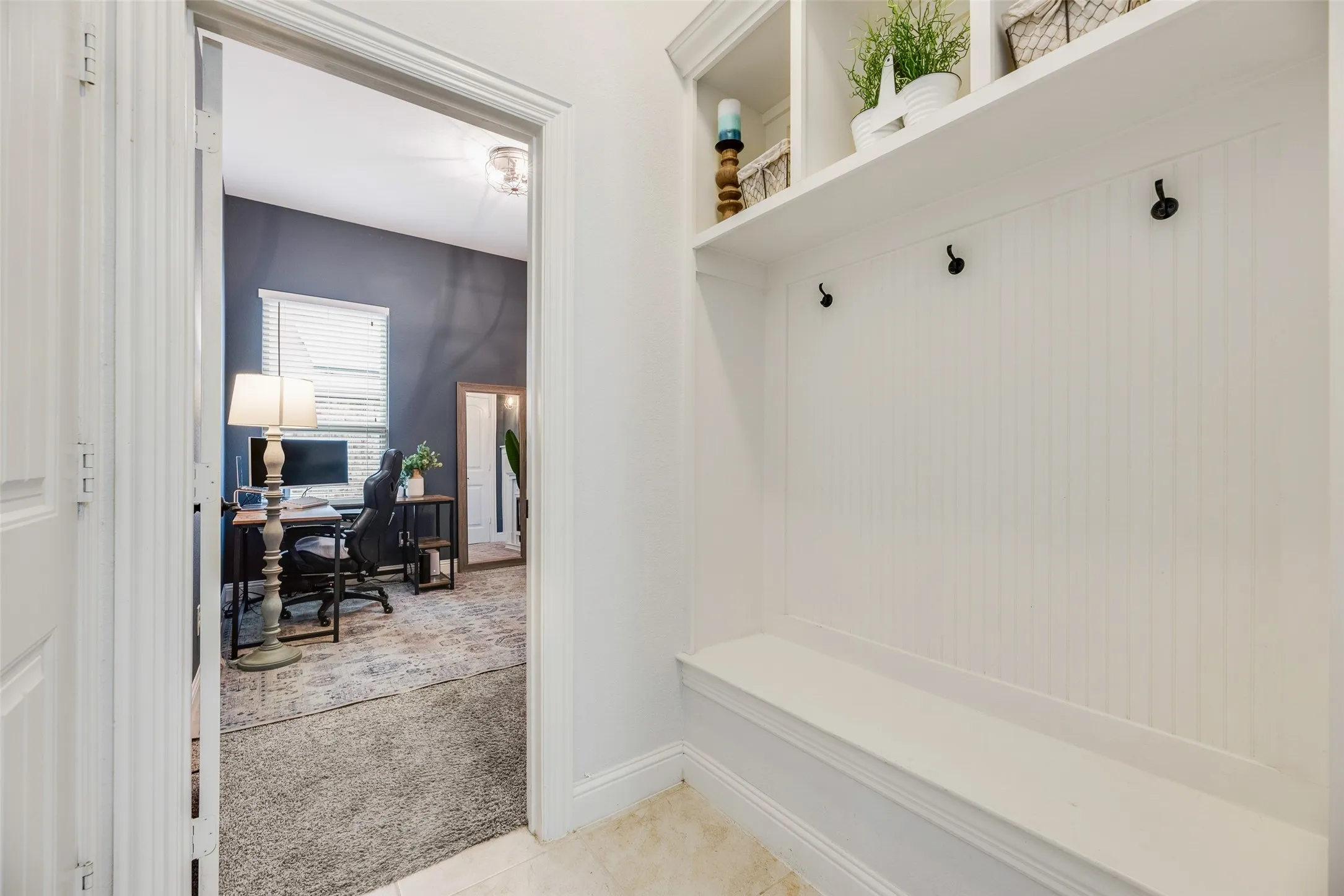 Dropzone mudroom for all those purses, jackets, backpacks and day to day living essentials