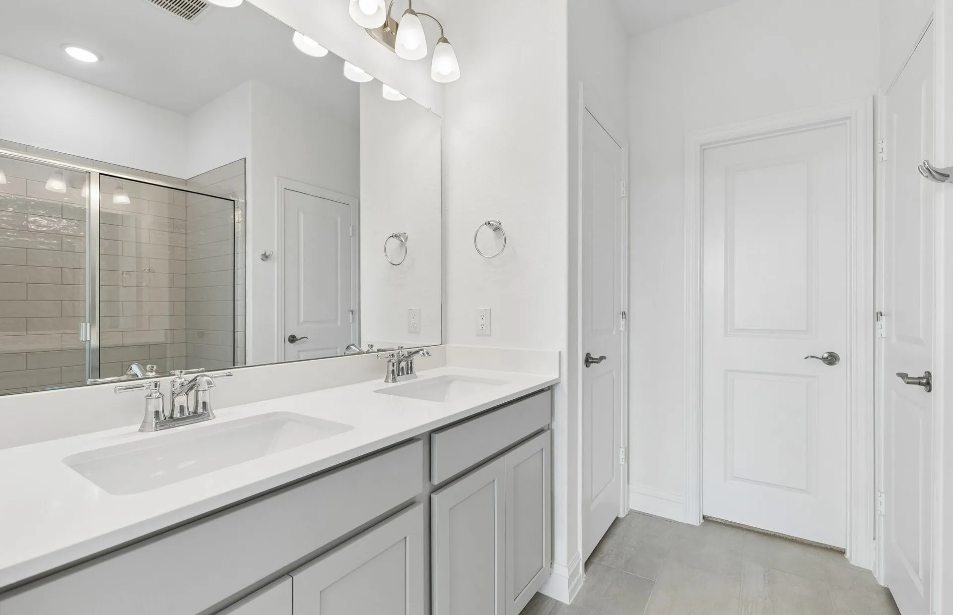 Primary bath with double vanity