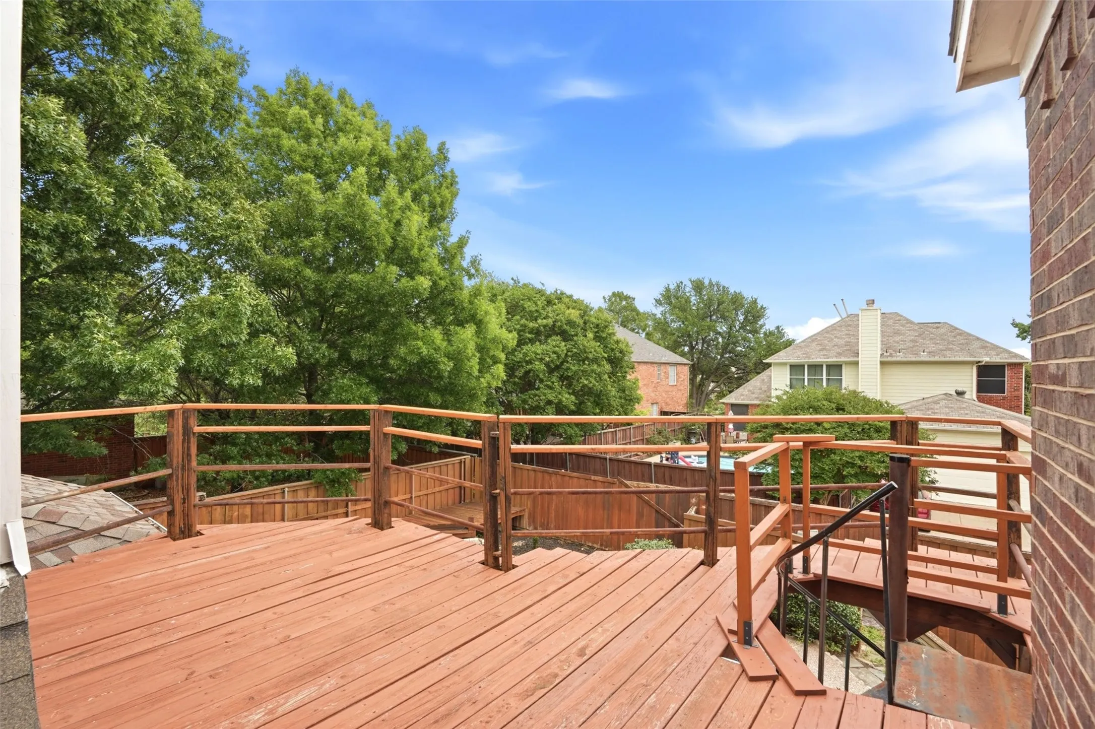 Upstairs deck