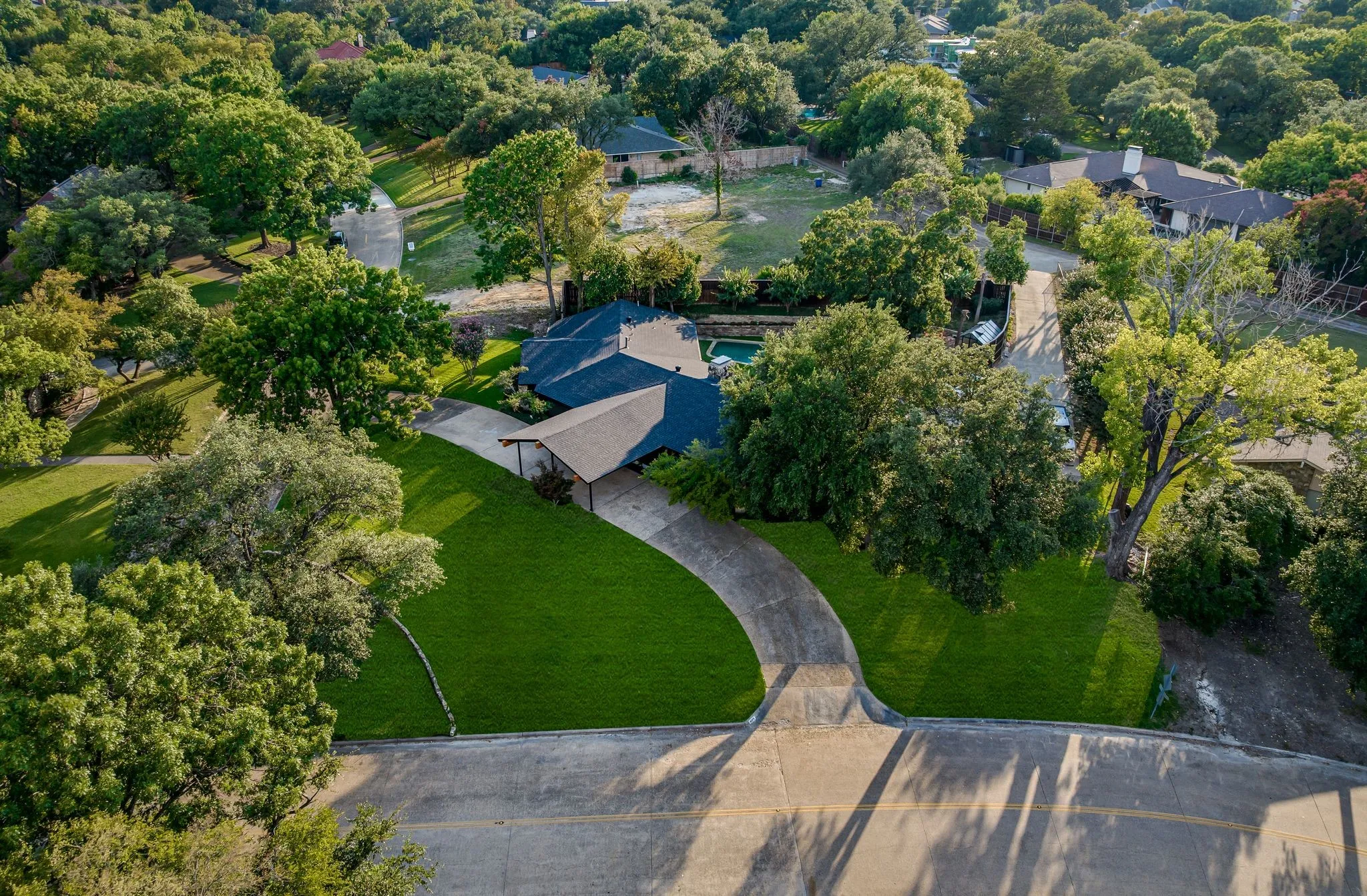 Aerial overview of property's location