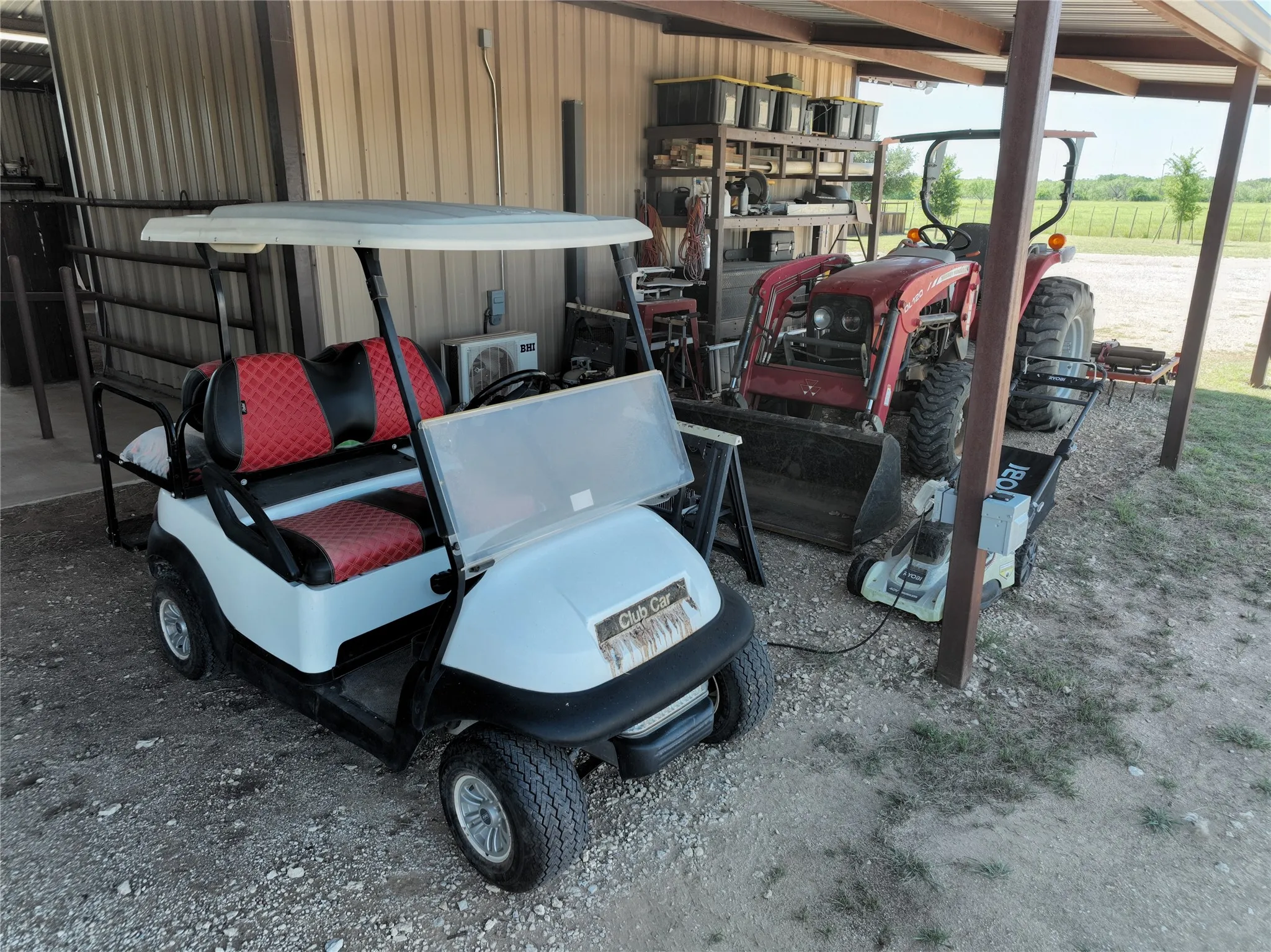 15' lean to off of barn w-RV hookup
