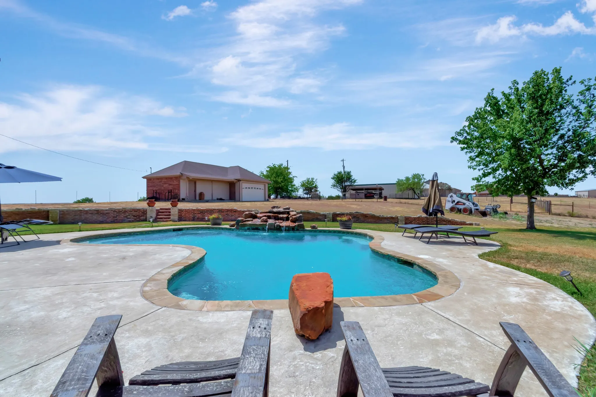 View of pool featuring a patio area