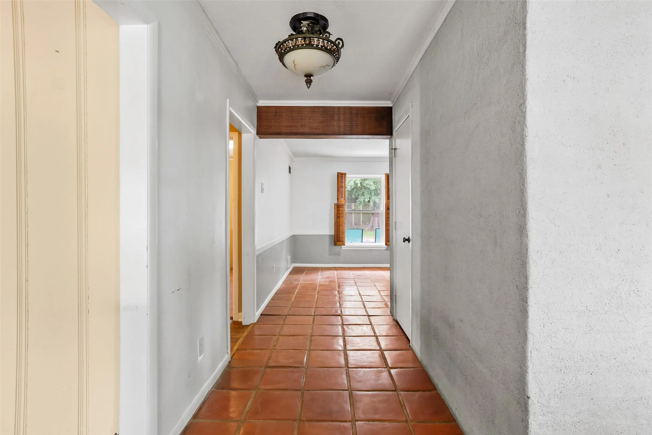 Saltillo tile in the entrance hall