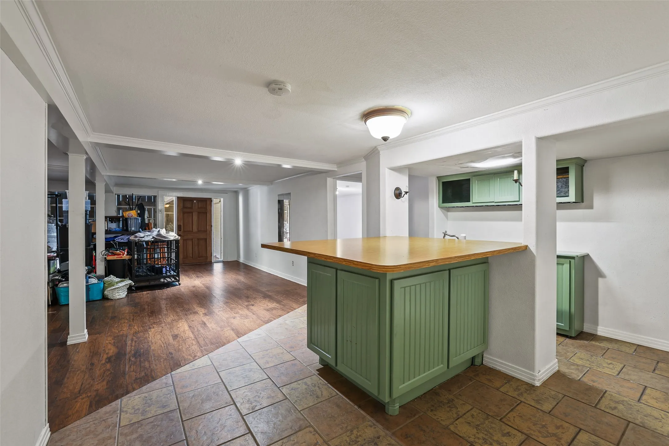 View into basement