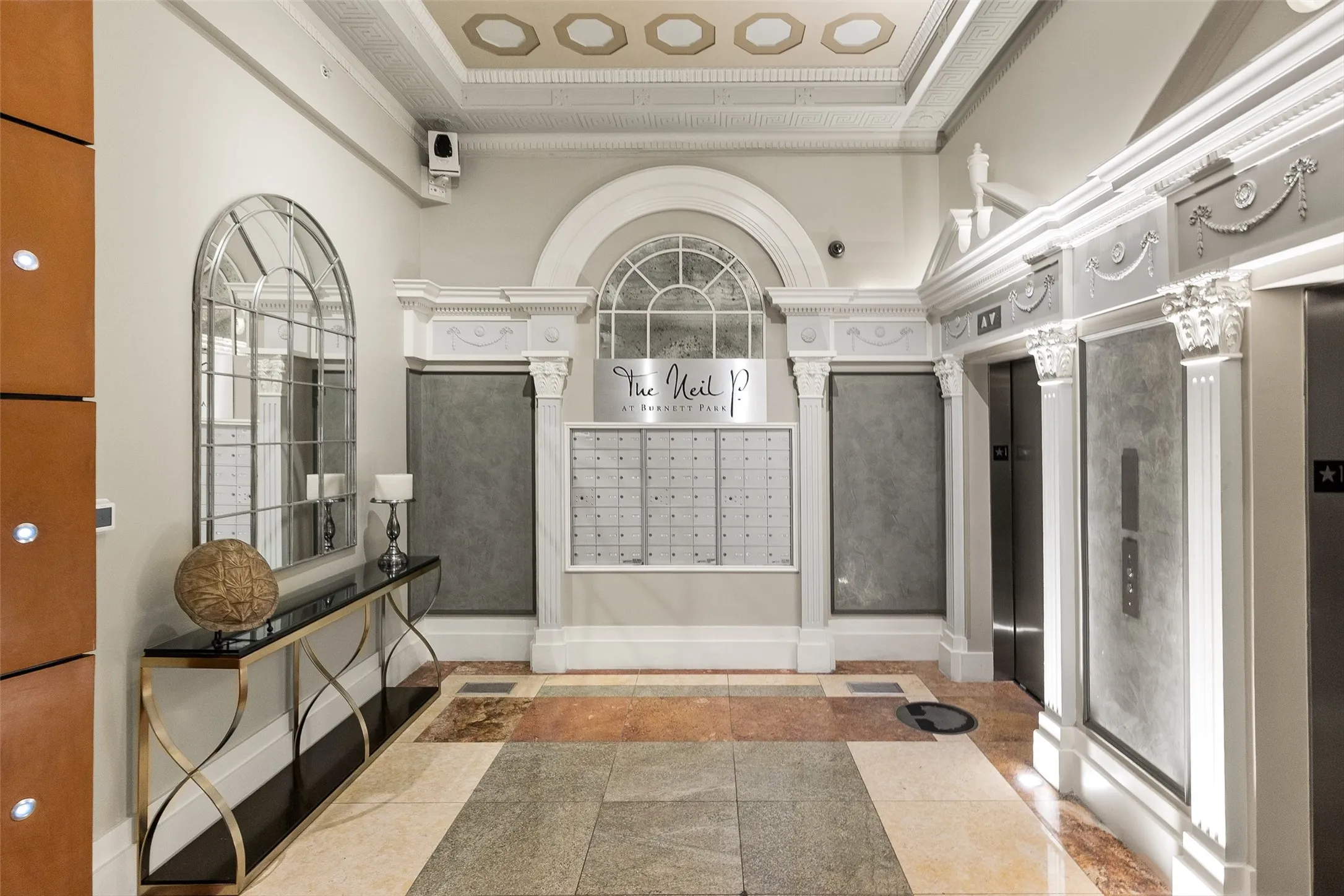 First floor mailboxes